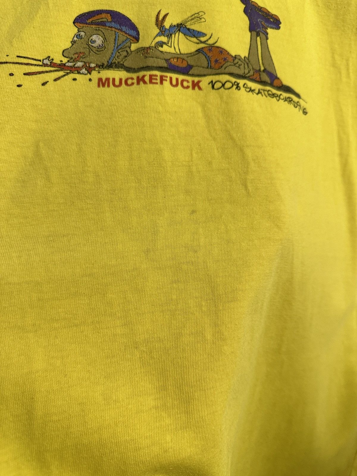 Vintage Rare T-Shirt MUCKEFUCK 100% Skateboarding Y2K Size US L / EU 52-54 / 3 - 9 Thumbnail
