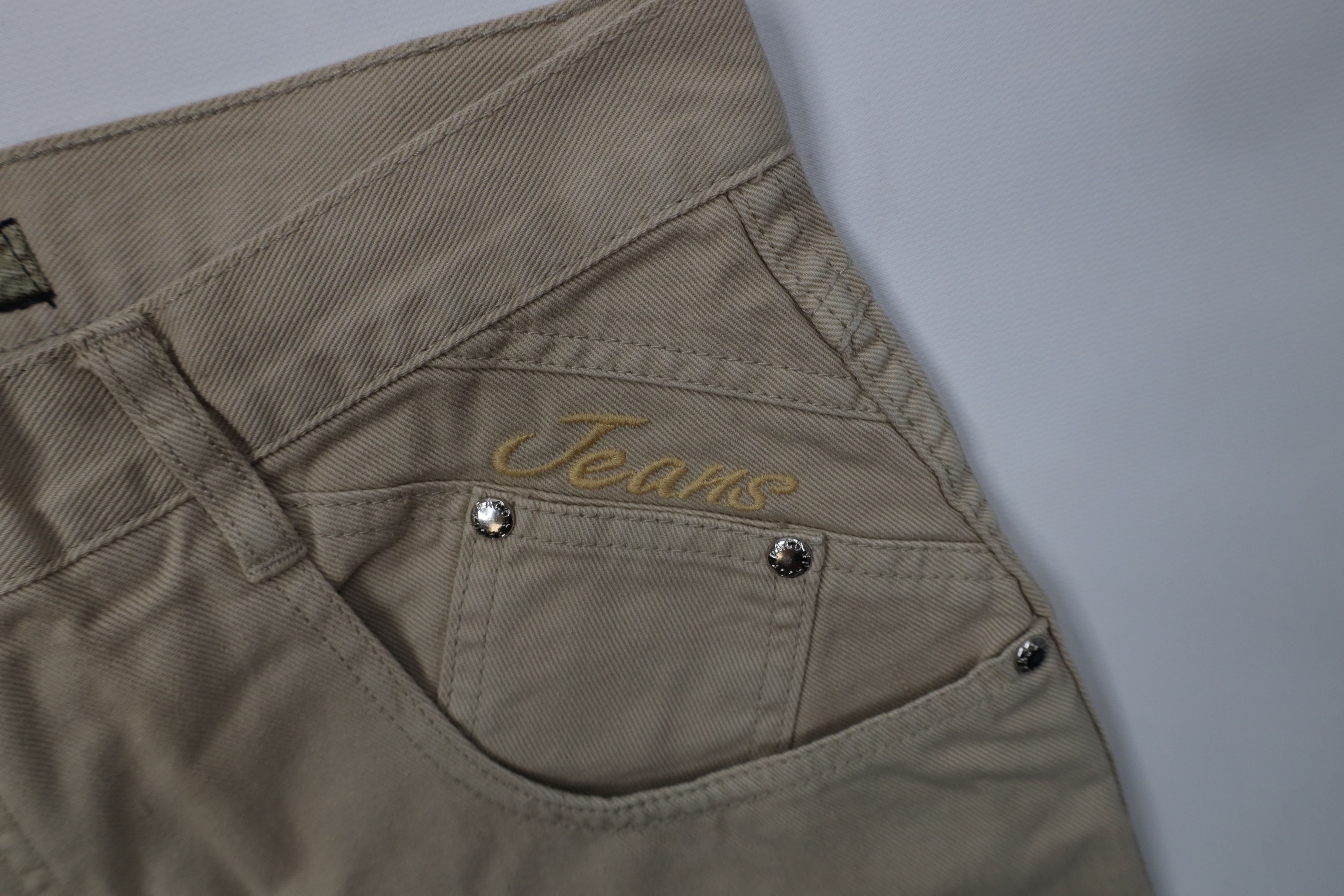 Vintage Deadstock Vintage 90s Paco Hip Hop Denim Jean Shorts Tan Size US 34 / EU 50 - 5 Thumbnail