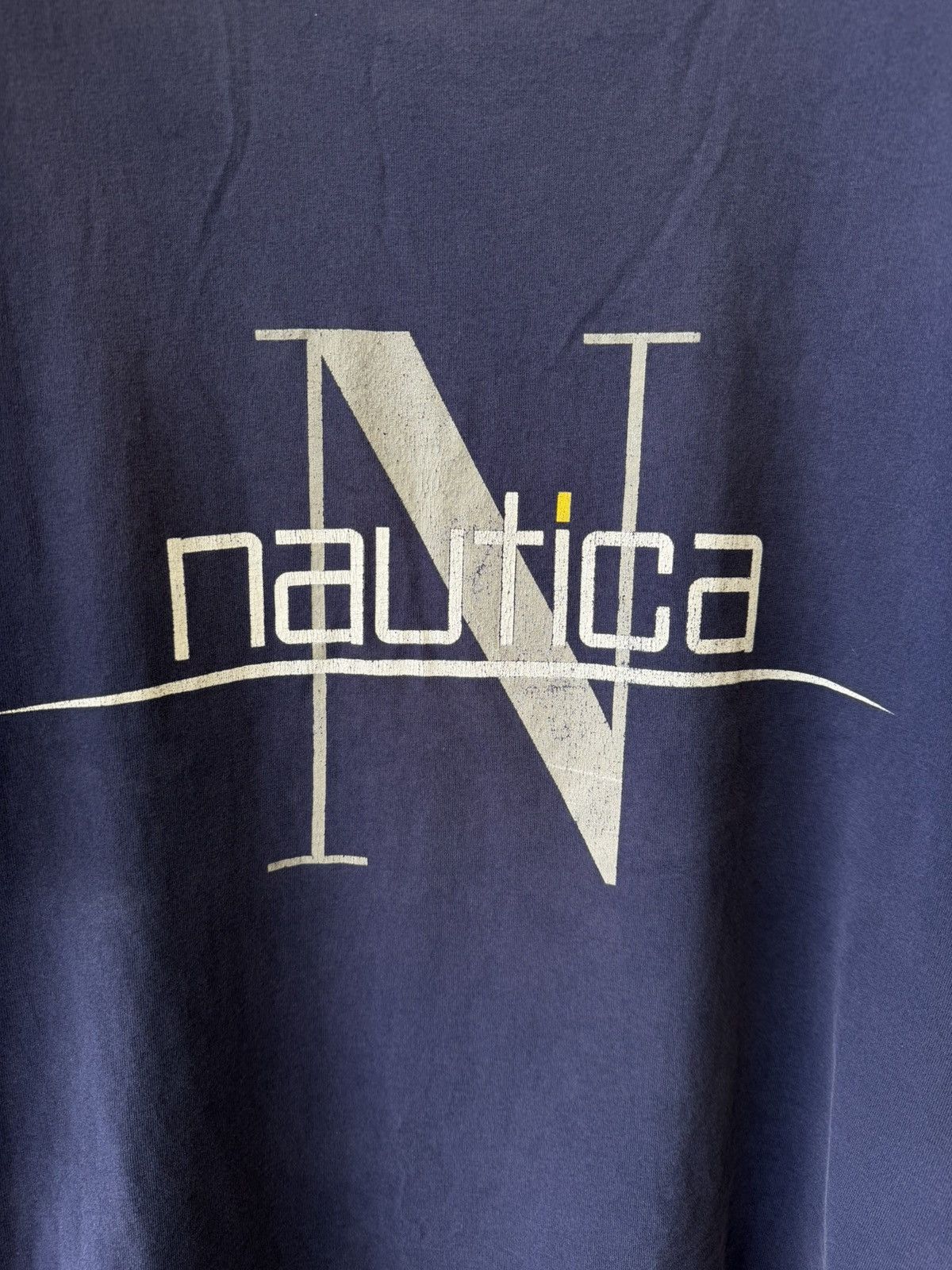 Diamond Supply Co. × Nautica Vintage 90s Nautica Spell Out Big Logo T-Shirt Blue Men's L Size US L / EU 52-54 / 3 - 3 Thumbnail