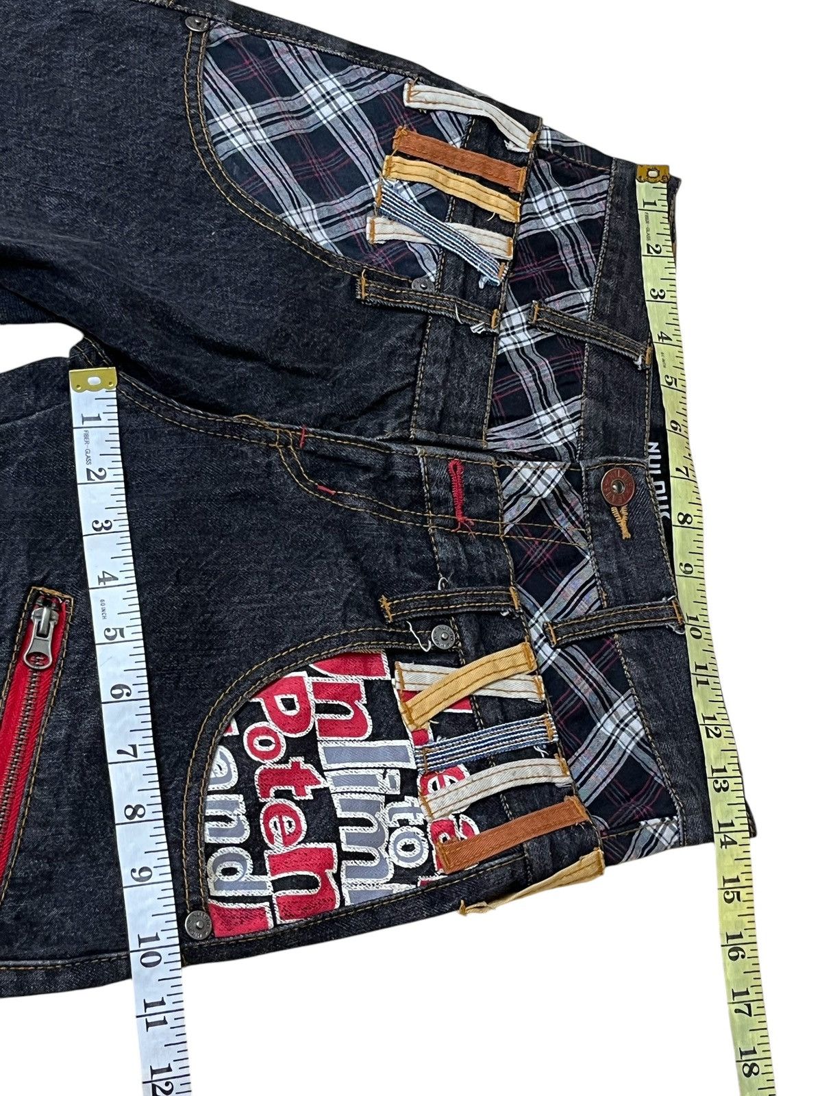 Le Grande Bleu (L.G.B.) SICK🔥JAPANESE BRAND "NYLAUS JEANS" DOUBLE WAIST JEANS/DENIM Size US 28 / EU 44 - 15 Thumbnail