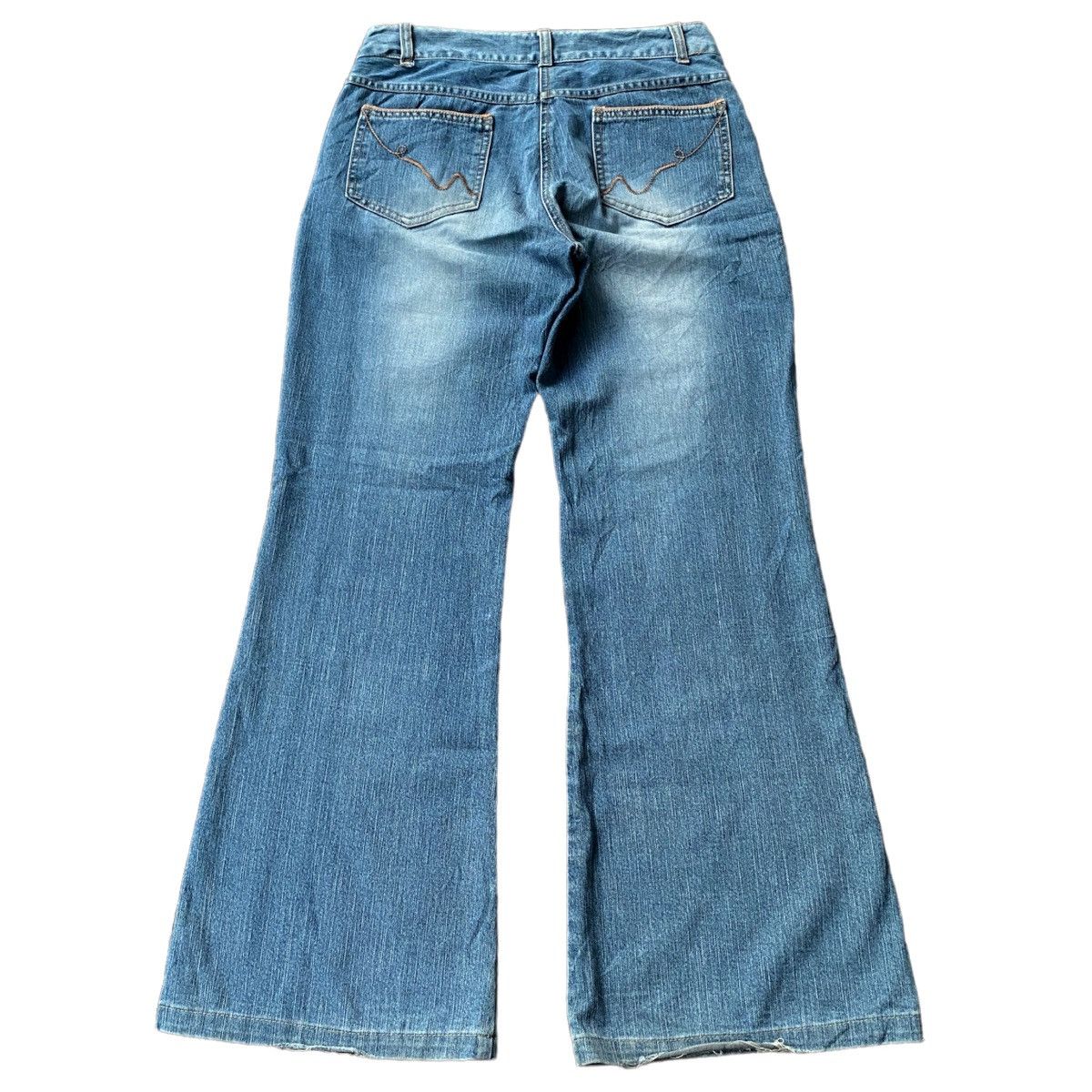 If Six Was Nine × Tornado Mart Vintage Y2K Arnaldo Basini Flared Bootcut Denim Jeans Size US 28 / EU 44 - 3 Thumbnail