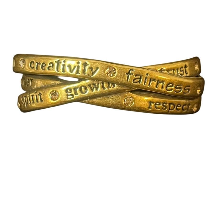 Other Vintage Gold-tone Cuff Bracelet with Crystals Size ONE SIZE - 1 Thumbnail