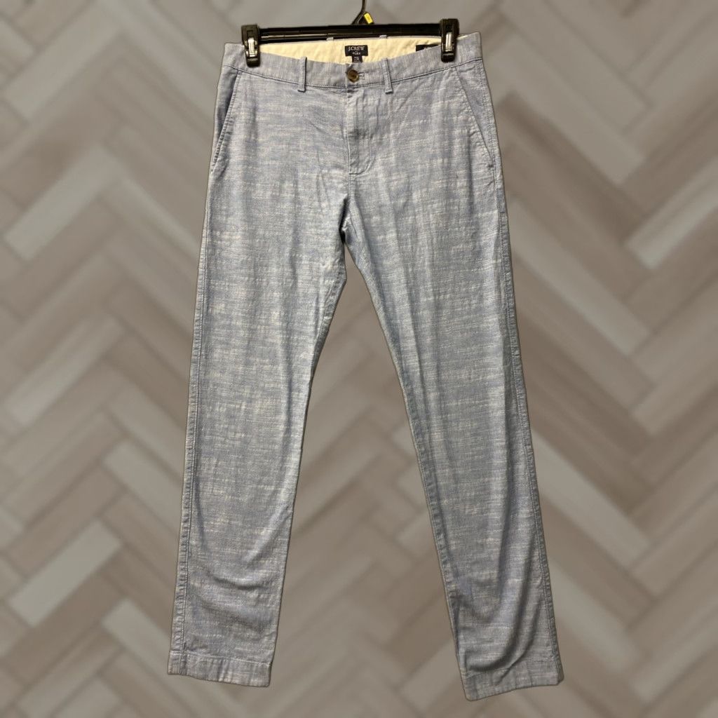 J.Crew J.CREW Pants Men Regular Slim Straight Blue Chino 32x32 Cotton Twill Button Zip Pockets Back Pocket 32 Inseam Size US 32 / EU 48 - 1 Thumbnail