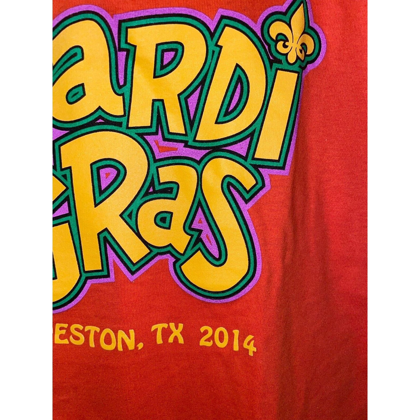 Delta Vintage Mardi Gras Shirt Galveston TX Texas Tee 2014 Medium Size US M / EU 48-50 / 2 - 4 Thumbnail