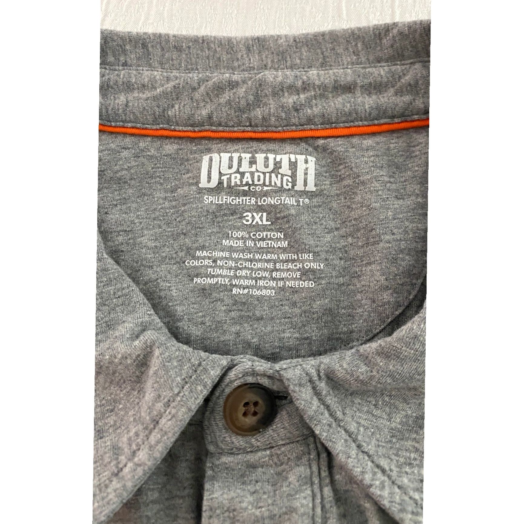 Duluth Trading Company Duluth Trading Co Polo Shirt Mens Big 3X Gray Short Sleeve Spillfighter Longtail T Shirt Workwear Casual Big & Tall Size US XXL / EU 58 / 5 - 2 Thumbnail