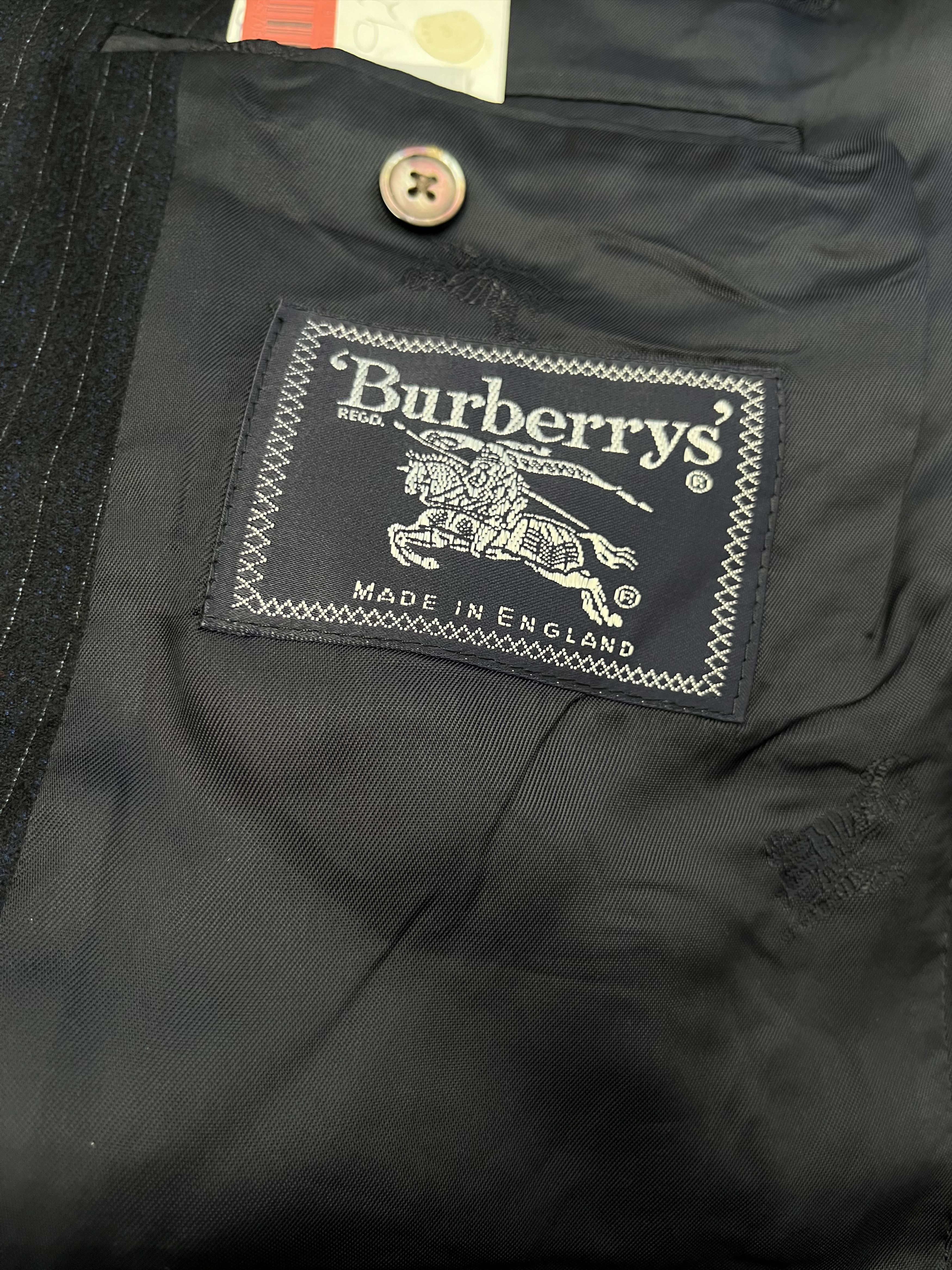 Burberry Vintage Burberry's Wool Cashmere Suit Pinstripe Size 42R Size 42R - 13 Thumbnail