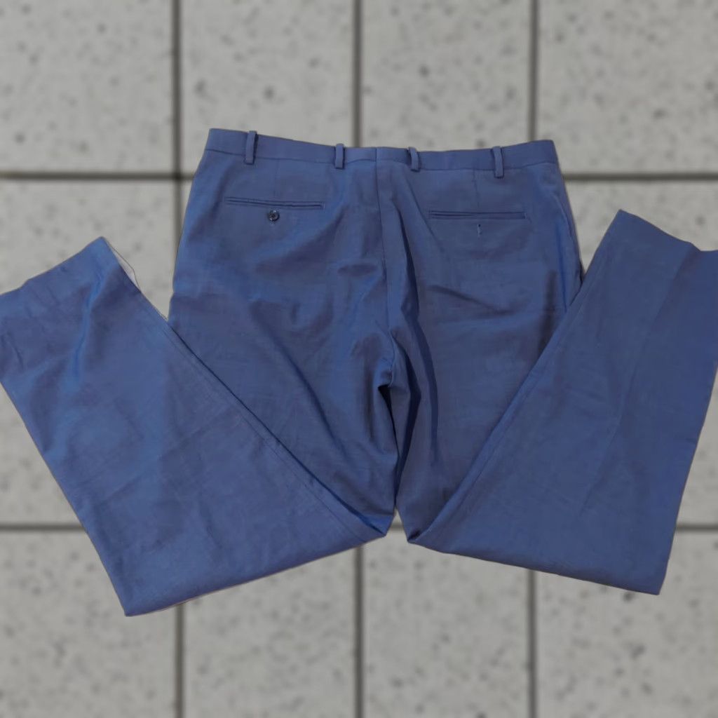 Hart Schaffner Marx Mens Dress Pants 38x30 Blue Navy Slacks Khaki Style Trousers Regular