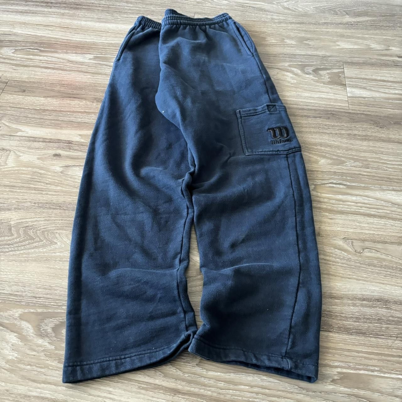 Vintage Crazy Vintage 90s Navy Blue Essential Cargo Sweatpants! Fits L Size US 34 / EU 50 - 3 Thumbnail