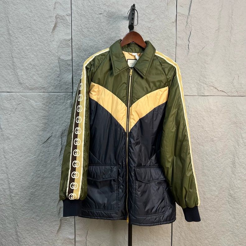 Gucci Gucci Side sleeve double G webbing zipper cotton color bloc Size US M / EU 48-50 / 2 - 1 Thumbnail