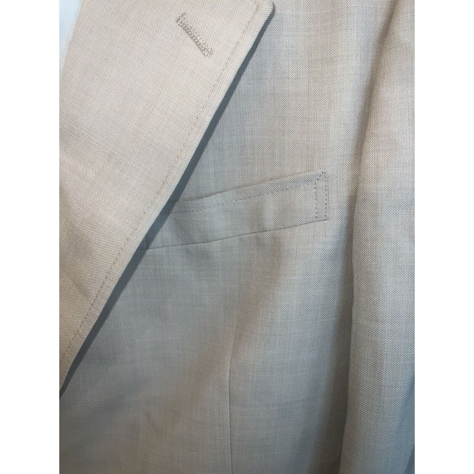 Hart Schaffner Marx Hart Schaffner Marx Sport Coat Beige Jack Nicklaus Blazer44R Size 44R - 6 Thumbnail