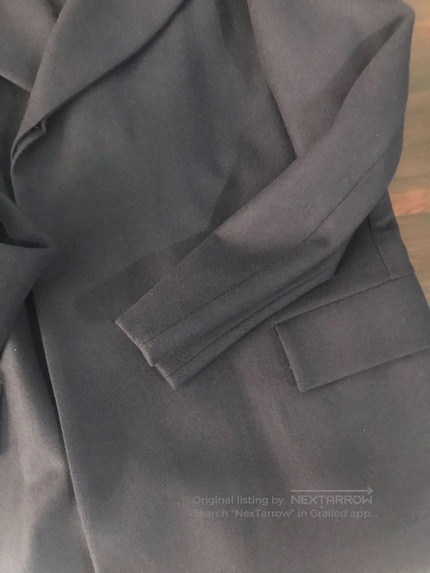 Ermenegildo Zegna luxury navy wool coat for men. Size US L / EU 52-54 / 3 - 6 Thumbnail