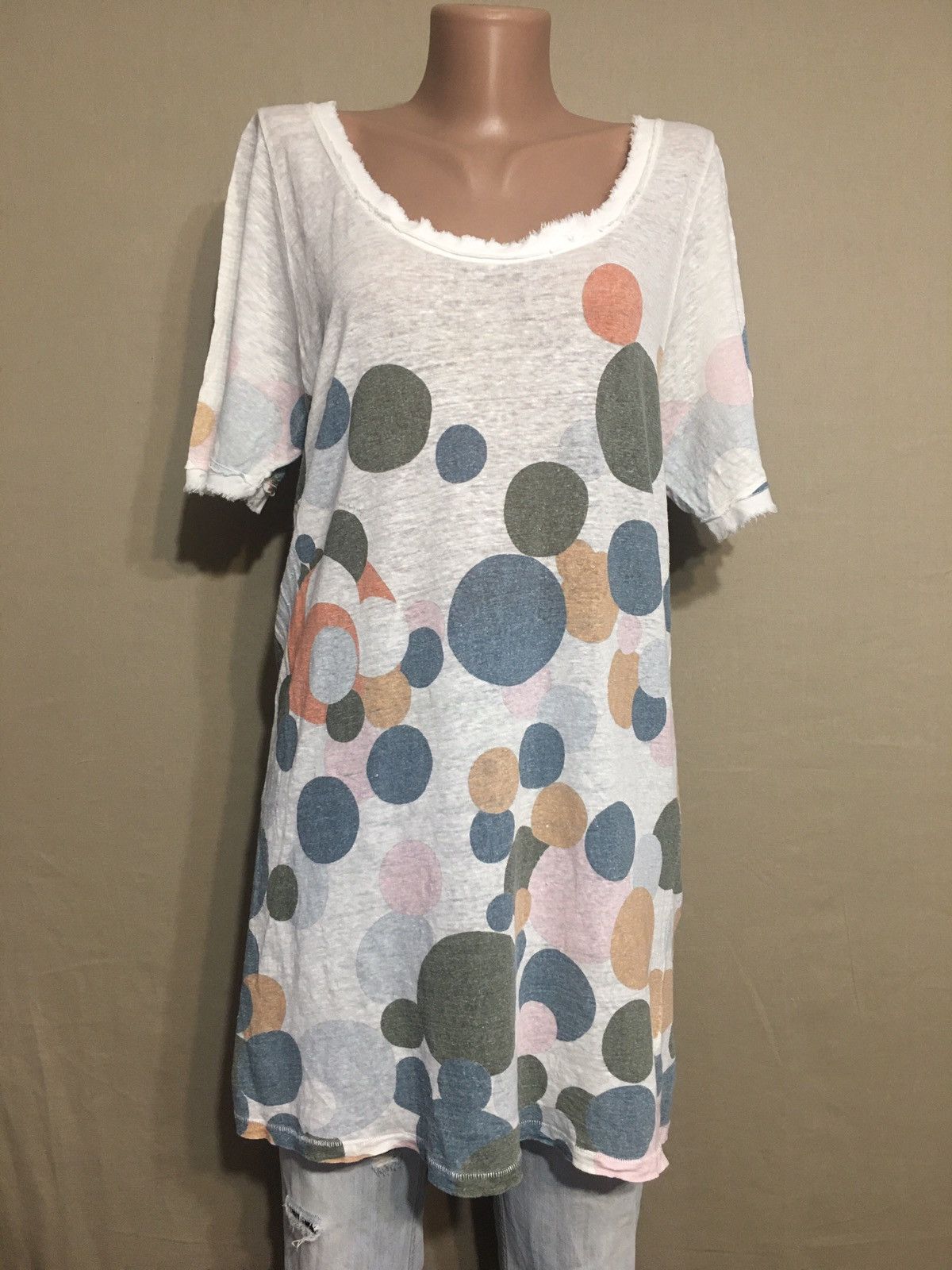 image of Missoni Mare 100% Linen Oversized Swimsuit Cover-Up Dress in White, Women's (Size Medium)