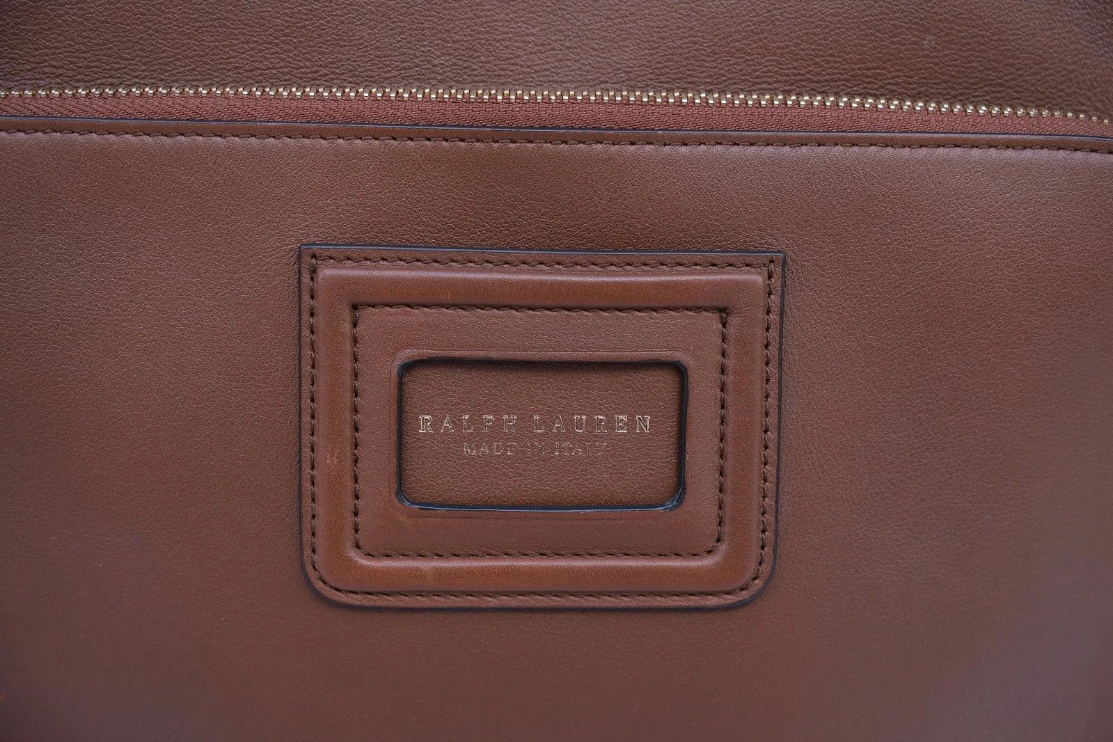 Ralph Lauren Purple Label Soft Luxe Brown Calfskin Leather