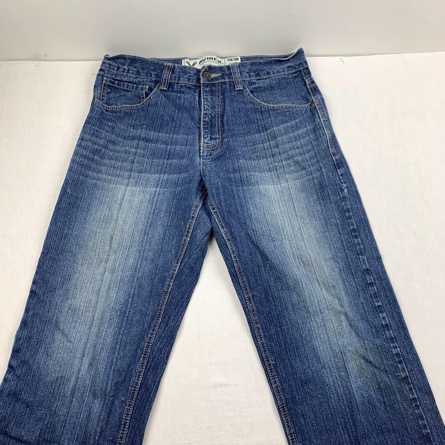 Avirex VINTAGE Avirex Jeans Men 34x30 Blue Grunge Skater Urban Y2K American Baggy Straight Relaxed Blue 34 30 Men Jeans Avirex Size US 34 / EU 50 - 2 Thumbnail