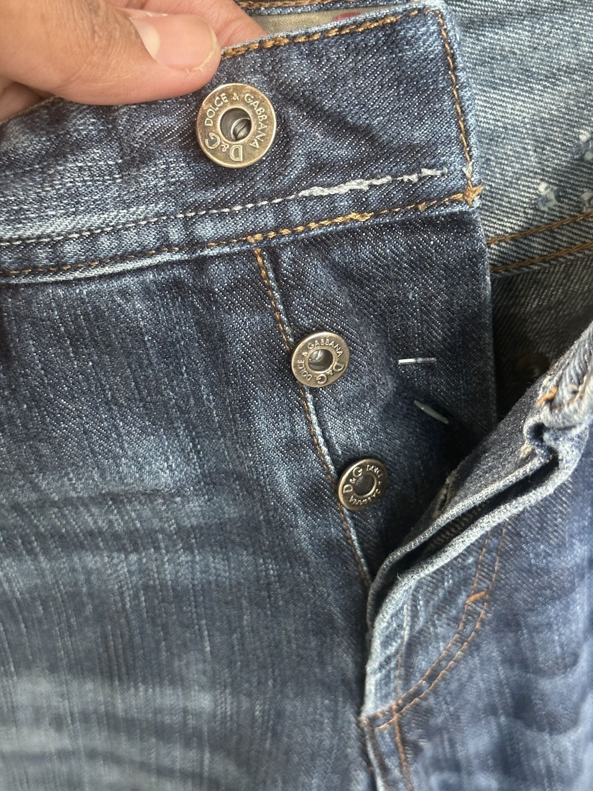 Dolce & Gabbana Dolce & Gabbana Love affair denim with leather detailing Size US 31 - 6 Thumbnail