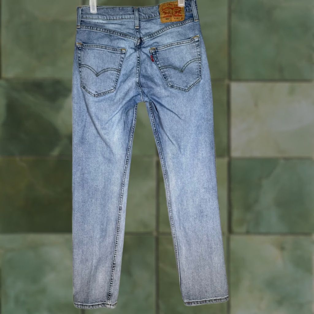 Levi's Levi’s 502 Jeans Men’s 29 x 30 Blue Stretch Denim Mid Rise Straight Levis 502 Jeans Blue Mens Straight Jeans 29x30 Size US 29 - 1 Thumbnail