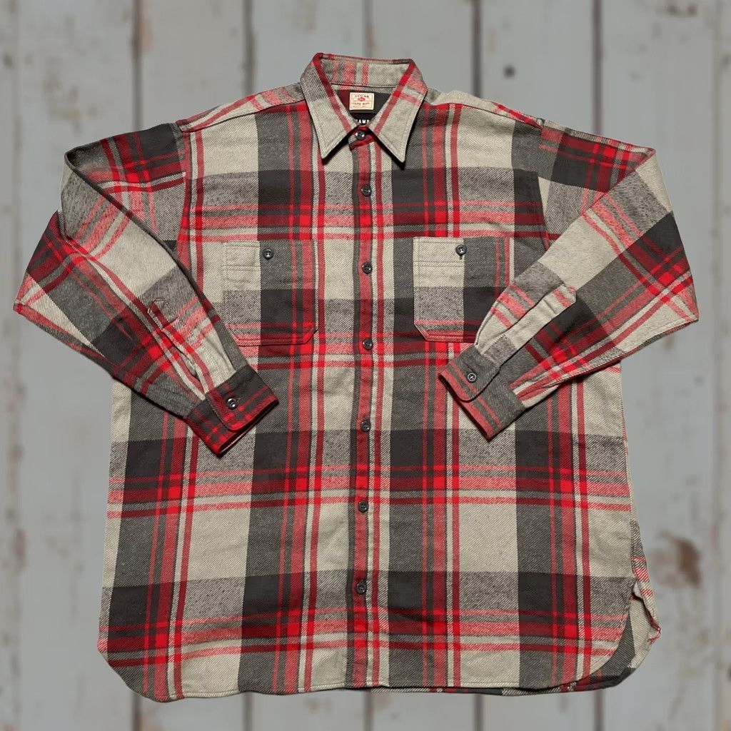 Sugar Cane Beams Shirt M Sugar Cane Heavy Cotton Plaid Flannel Work Made Japan Size US M / EU 48-50 / 2 - 1 Thumbnail