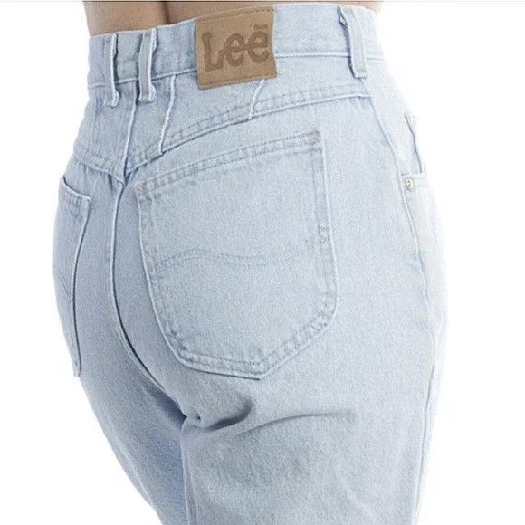 Lee 90s Lt Wash High Waisted Mom Jeans Denim Fall Spring School Size 36" / US 14 / IT 50 - 1 Thumbnail