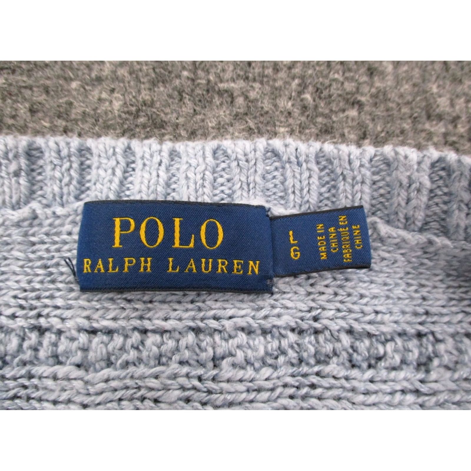 Polo Ralph Lauren Polo Ralph Lauren Sweater Womens L Blue Oversized Relaxed Casual Cable Knit Size L / US 10 / IT 46 - 6 Thumbnail