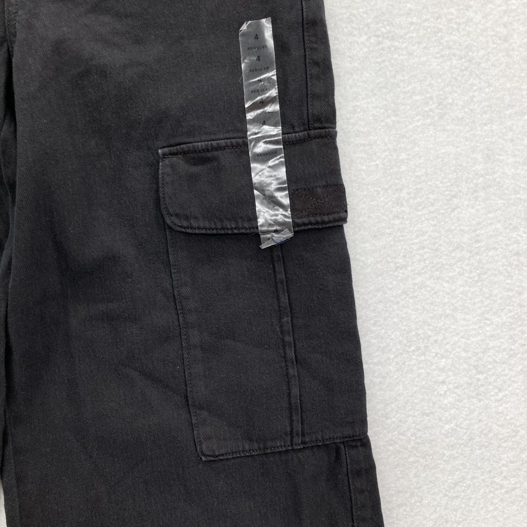American Eagle Outfitters American Eagle Jeans Womens 4 Black High-Rise Baggy Wide Leg Cargo Stretch NWT Size 27" / US 4 / IT 40 - 3 Thumbnail