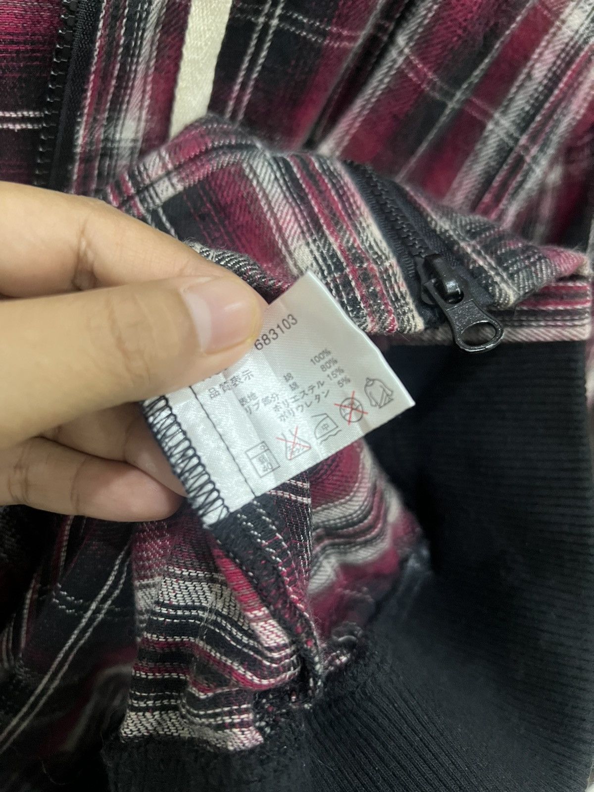 Japanese Brand Bicol Ricol Full Zipper Vintage Checkered Street Sweater Size US M / EU 48-50 / 2 - 7 Thumbnail