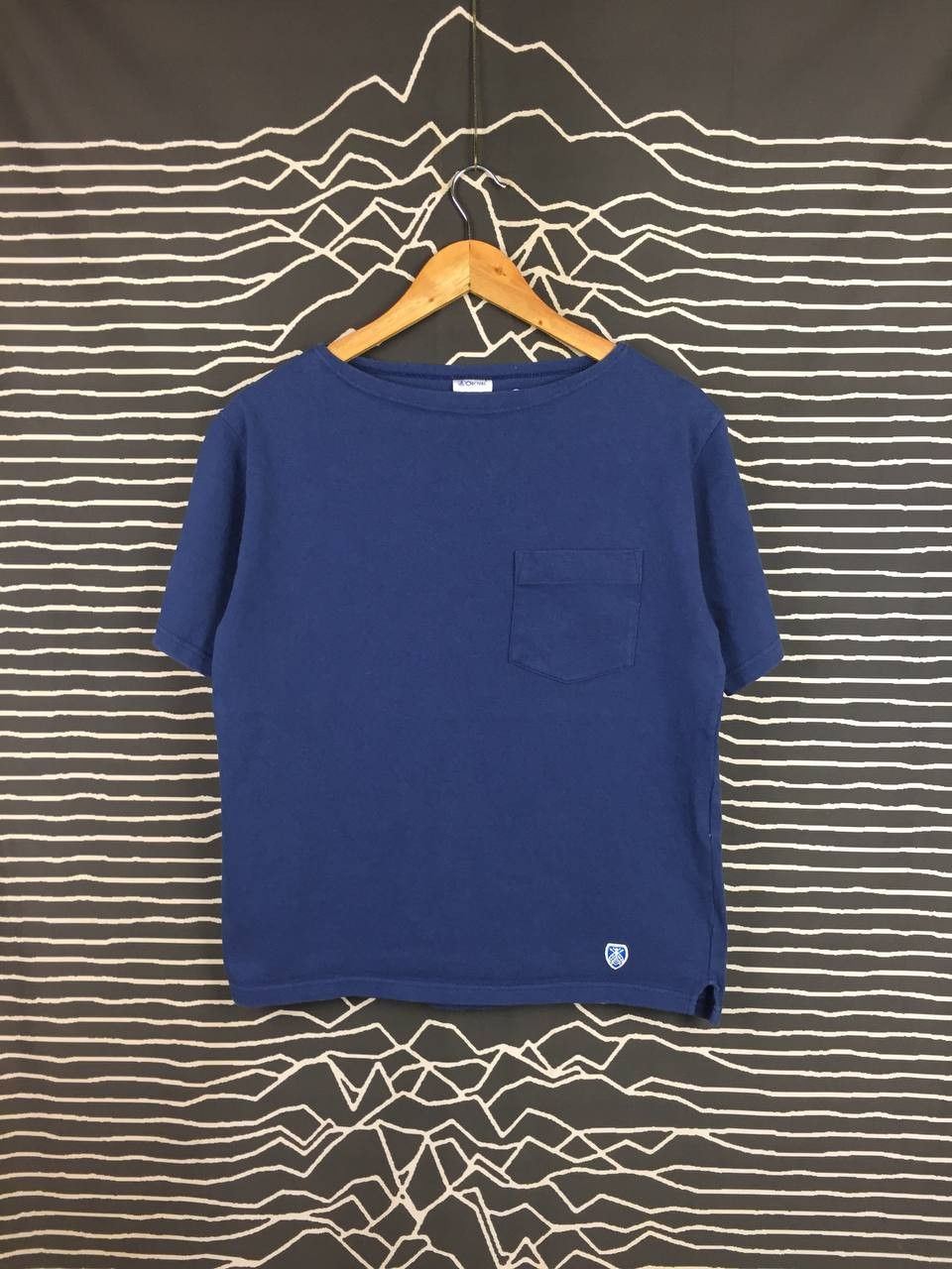 Orcival Orcival France Boatneck Marine Single Pocket Tee Size US M / EU 48-50 / 2 - 2 Thumbnail