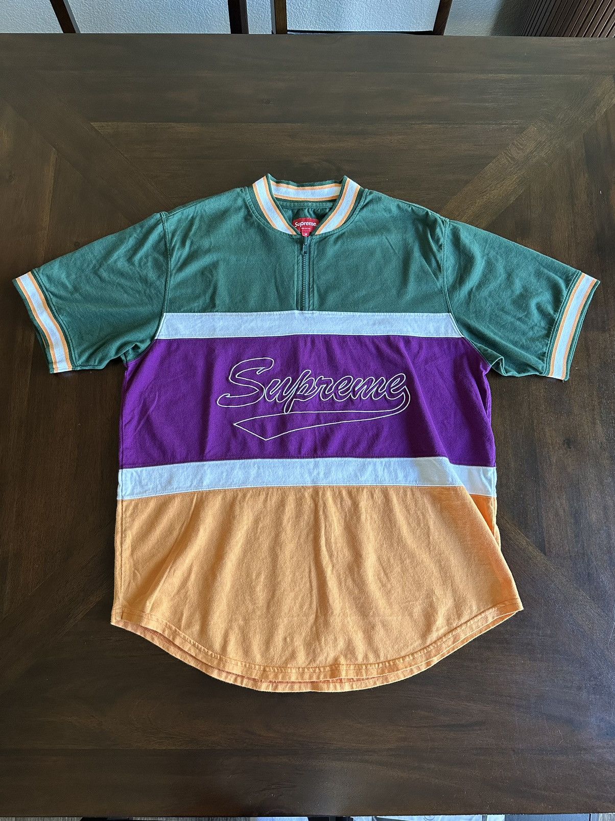 Supreme Supreme Half Zip Baseball Tee Size US M / EU 48-50 / 2 - 1 Thumbnail