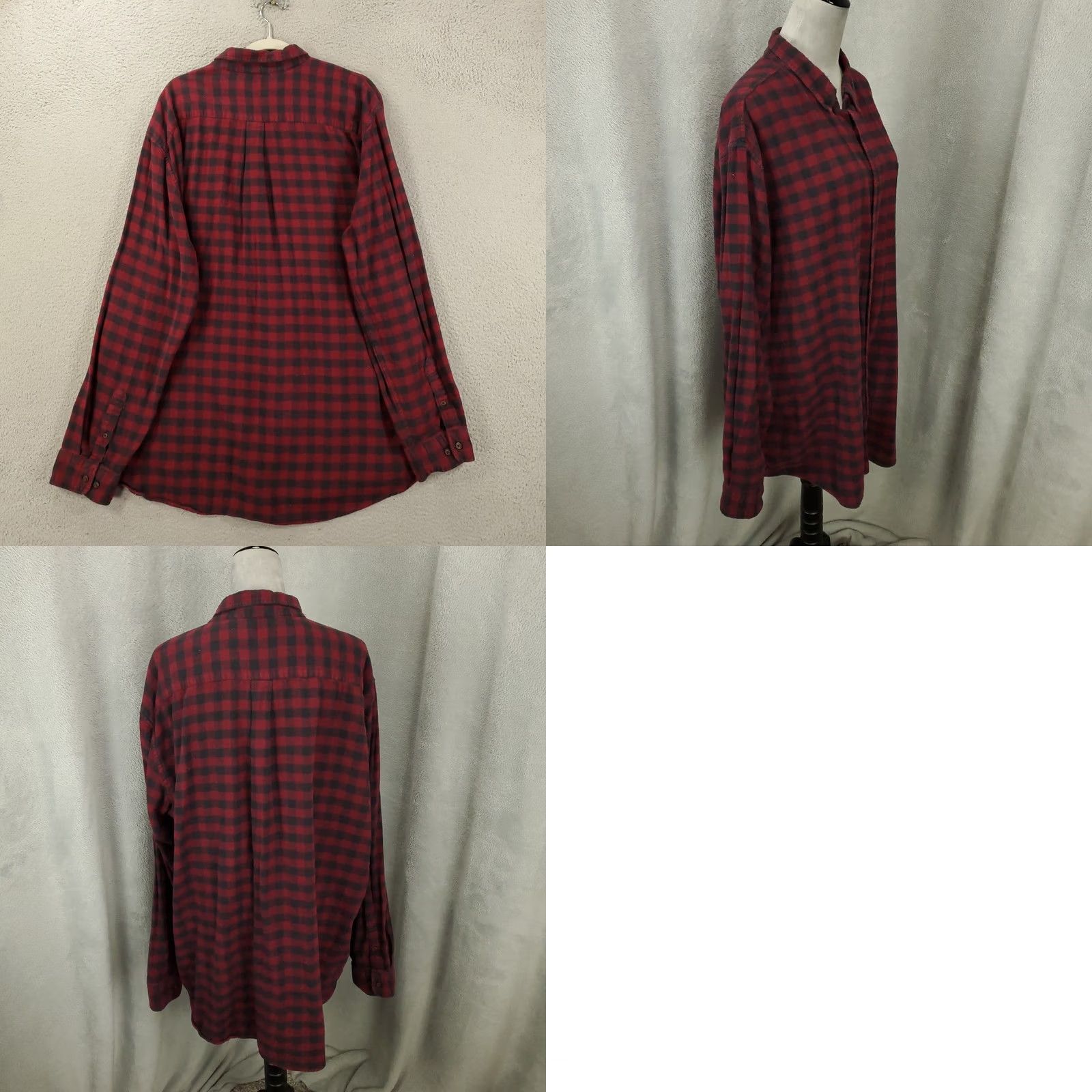 Croft & Barrow Croft & Barrow Button Up Womens 3XT Plaid Long Sleeve Red Black 3XL Tall Shirt Size XXL / US 16-18 / IT 52-54 - 8 Thumbnail