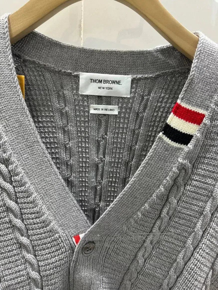 Thom Browne Classic Gray Knitted Cardigan by Thom Browne. Size US M / EU 48-50 / 2 - 6 Thumbnail