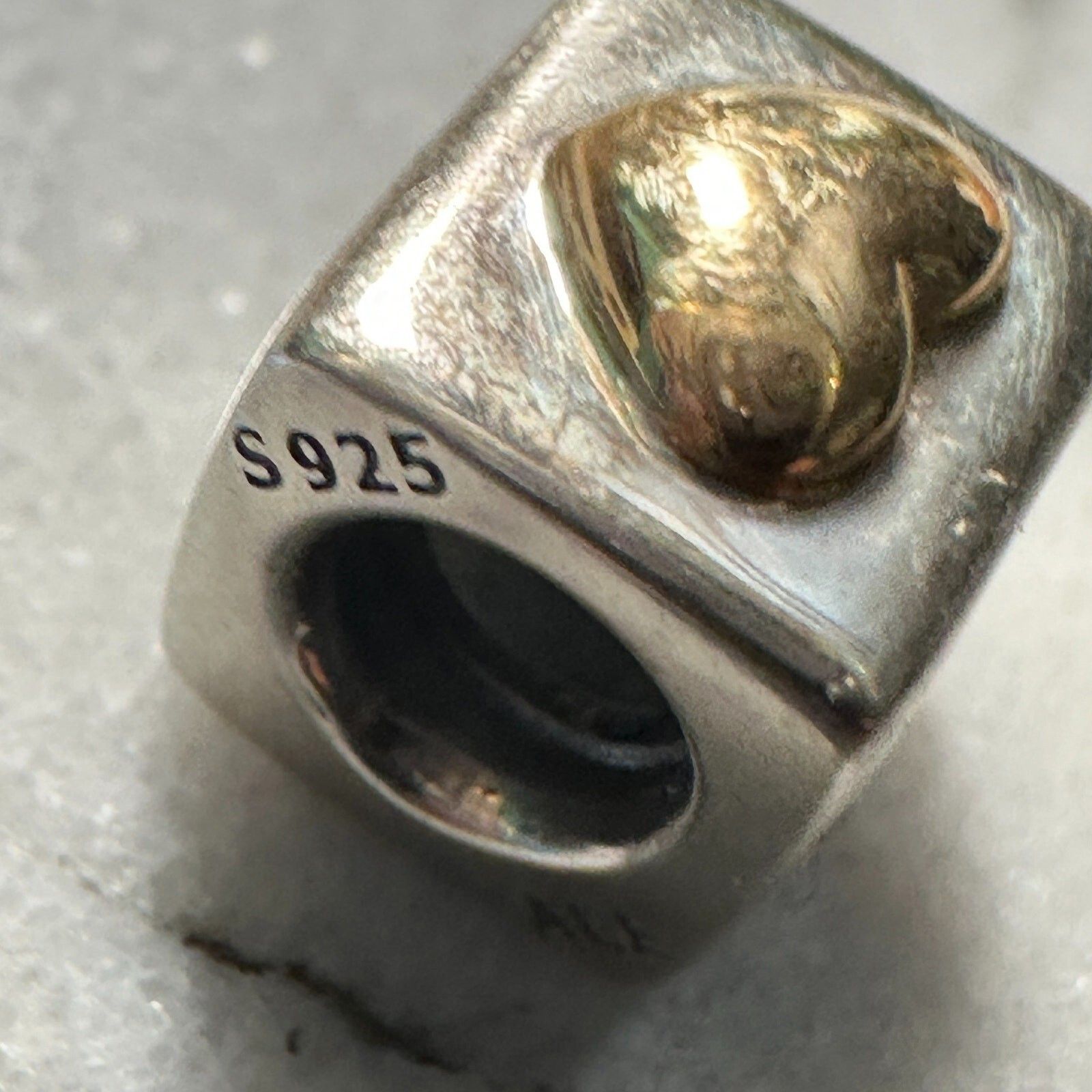 pandora Pandora Genuine 14k Two Toned I Love You Box Charm Bead 7902 Size ONE SIZE - 5 Thumbnail