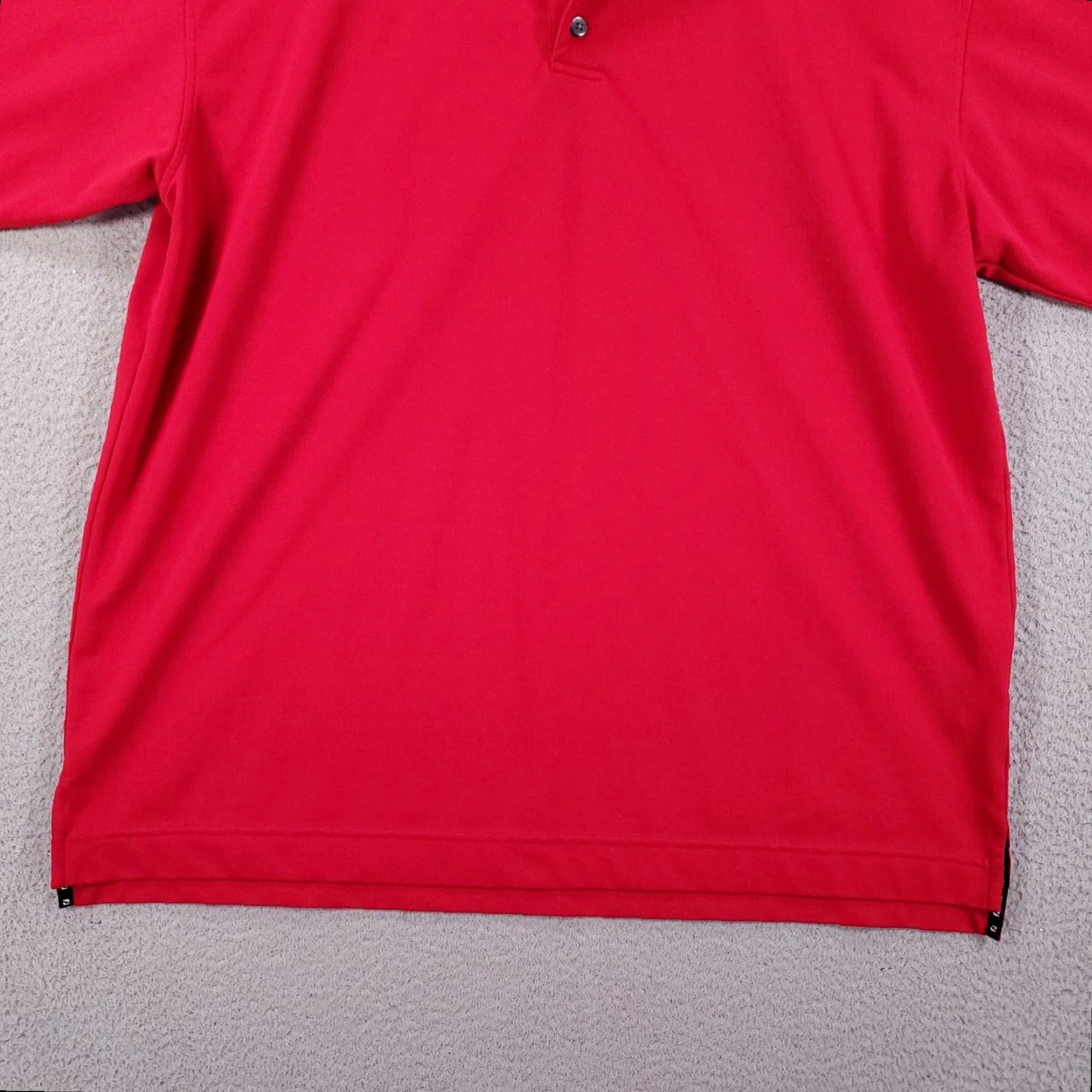 Footjoy FootJoy Polo Shirt Mens XL Red Orange Solid Short Sleeve Collared Button Spread Classic Performance Golfing Golf Polo Mens Size US XL / EU 56 / 4 - 2 Thumbnail