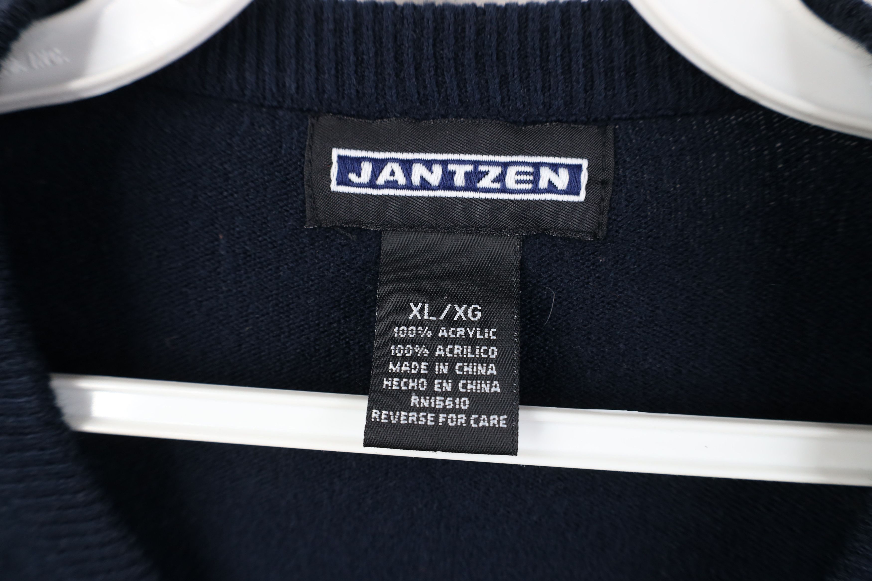 Vintage Vintage 90s Streetwear Blank Knit Sweater Vest Navy Blue Size US XL / EU 56 / 4 - 6 Thumbnail