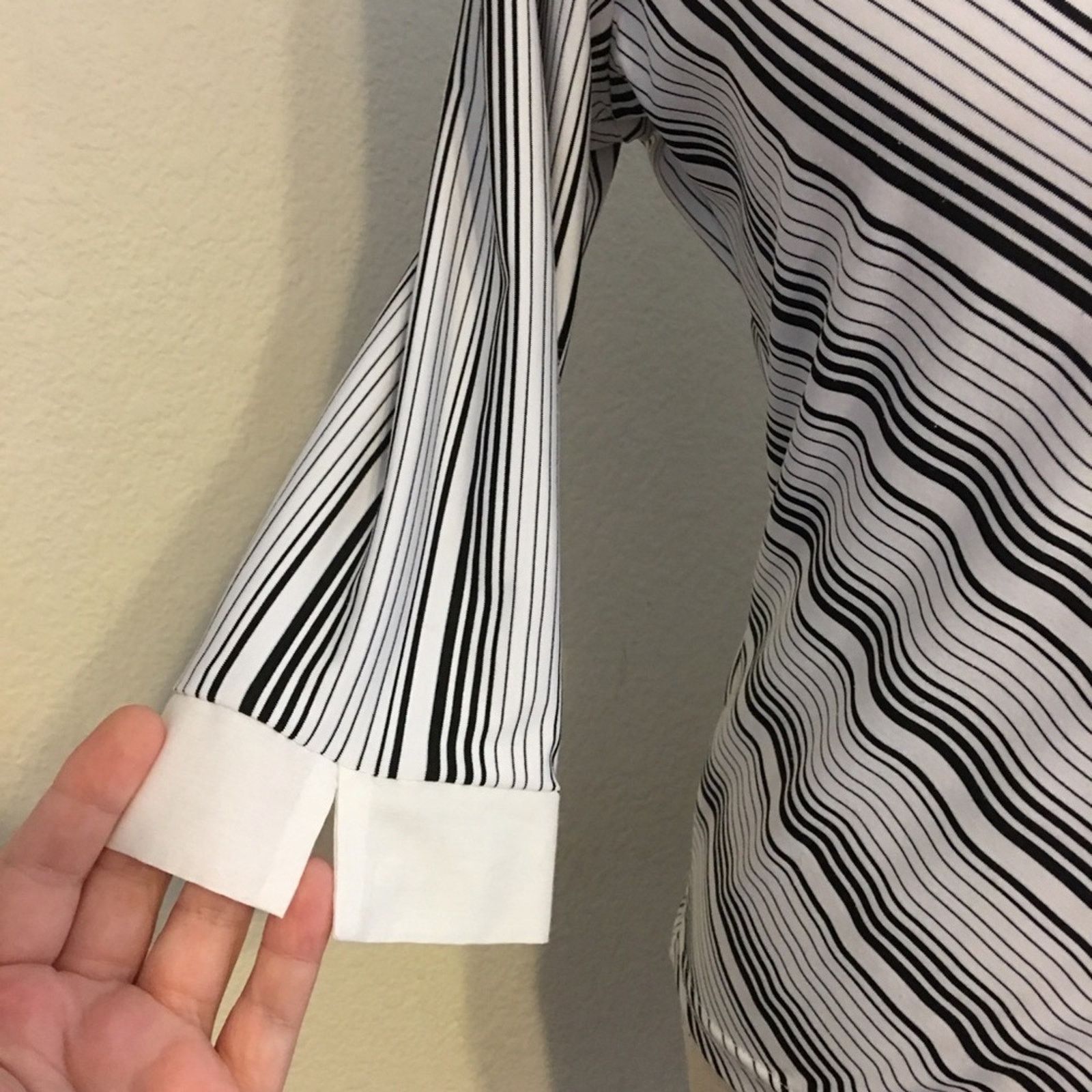 Other Anxiety black and white stripe collared shirt M Size M / US 6-8 / IT 42-44 - 3 Thumbnail