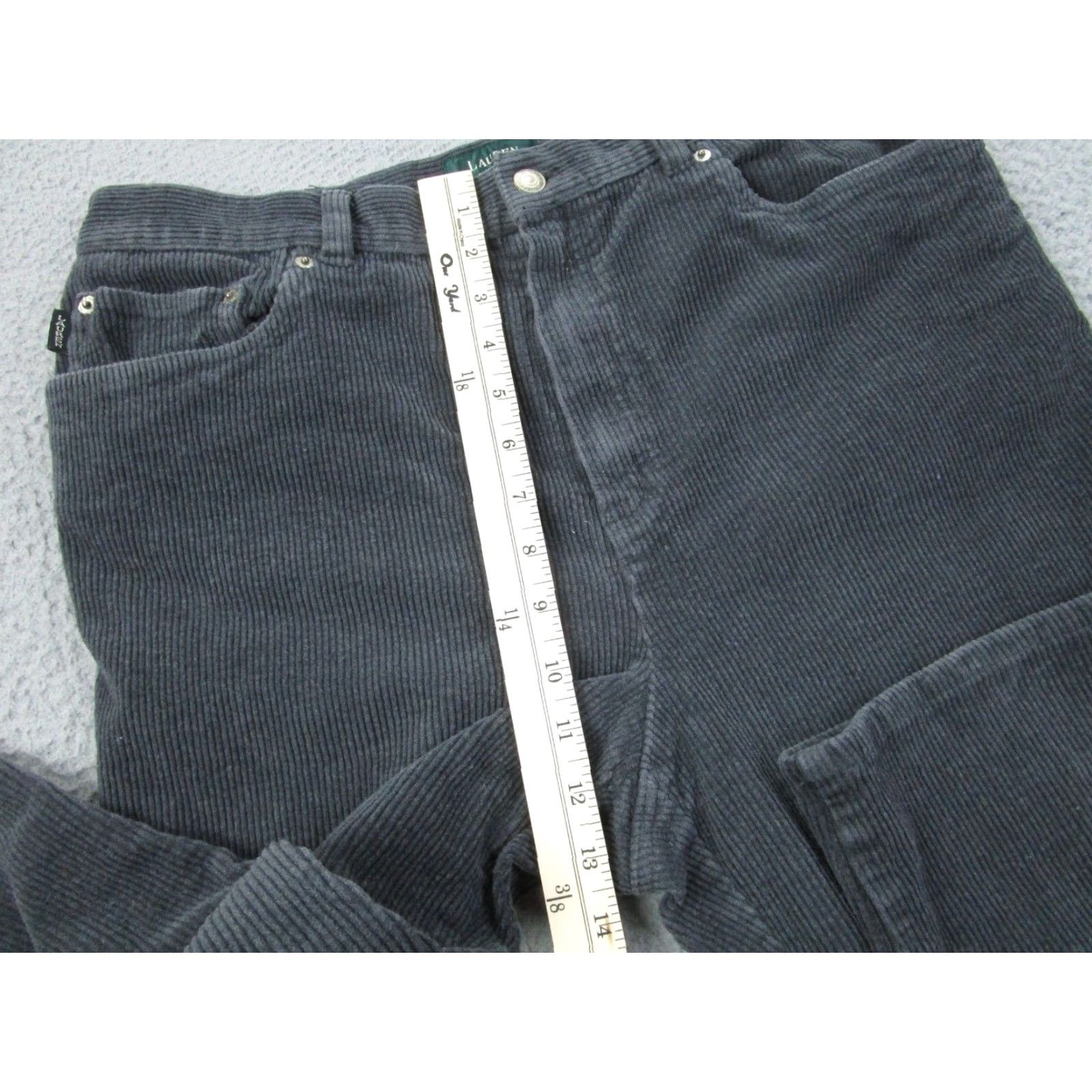 Ralph Lauren VINTAGE Ralph Lauren Pants Womens 14 Gray 90s High Rise Corduroy 32 Waist Ankle Straight Men's? Size 36" / US 14 / IT 50 - 7 Thumbnail