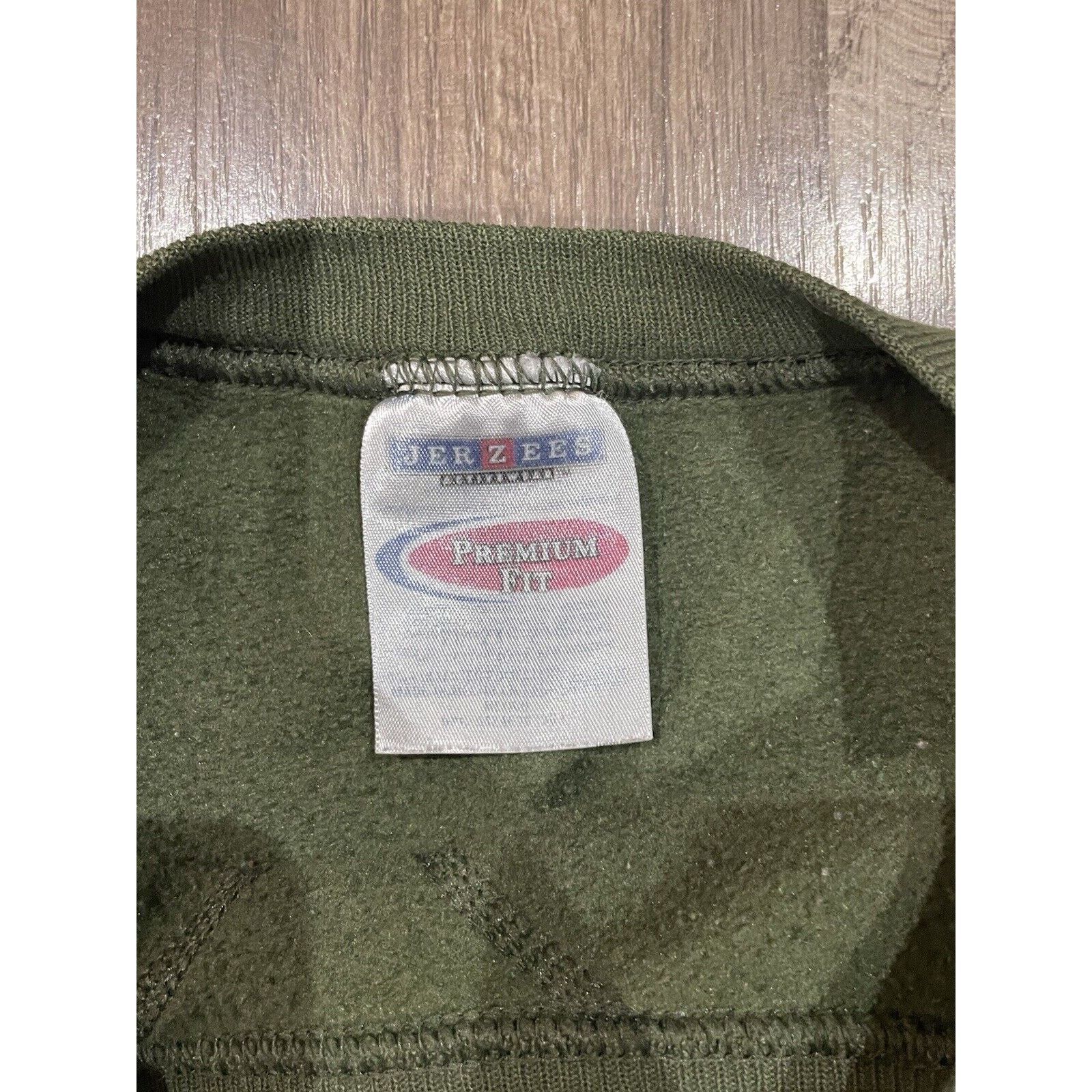 Jerzees Jerseys Premium Fit Olive Green 2XL Crewneck Mid Weight Size US XXL / EU 58 / 5 - 2 Thumbnail
