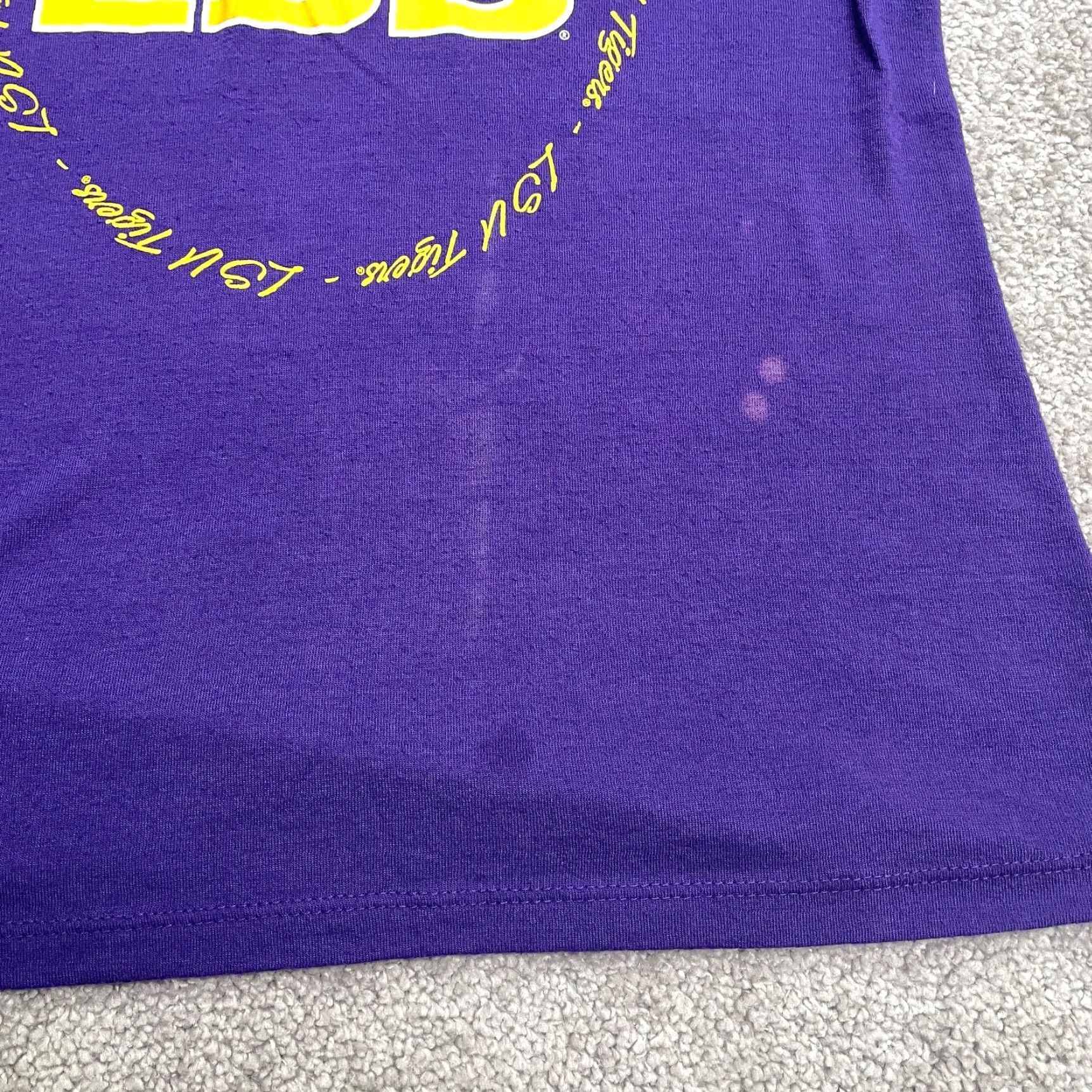 Vintage Colosseum TShirt Womens L Blue V-Neck Short Sleeve Graphic Print Casual LSU Tee Top Size L / US 10 / IT 46 - 6 Thumbnail