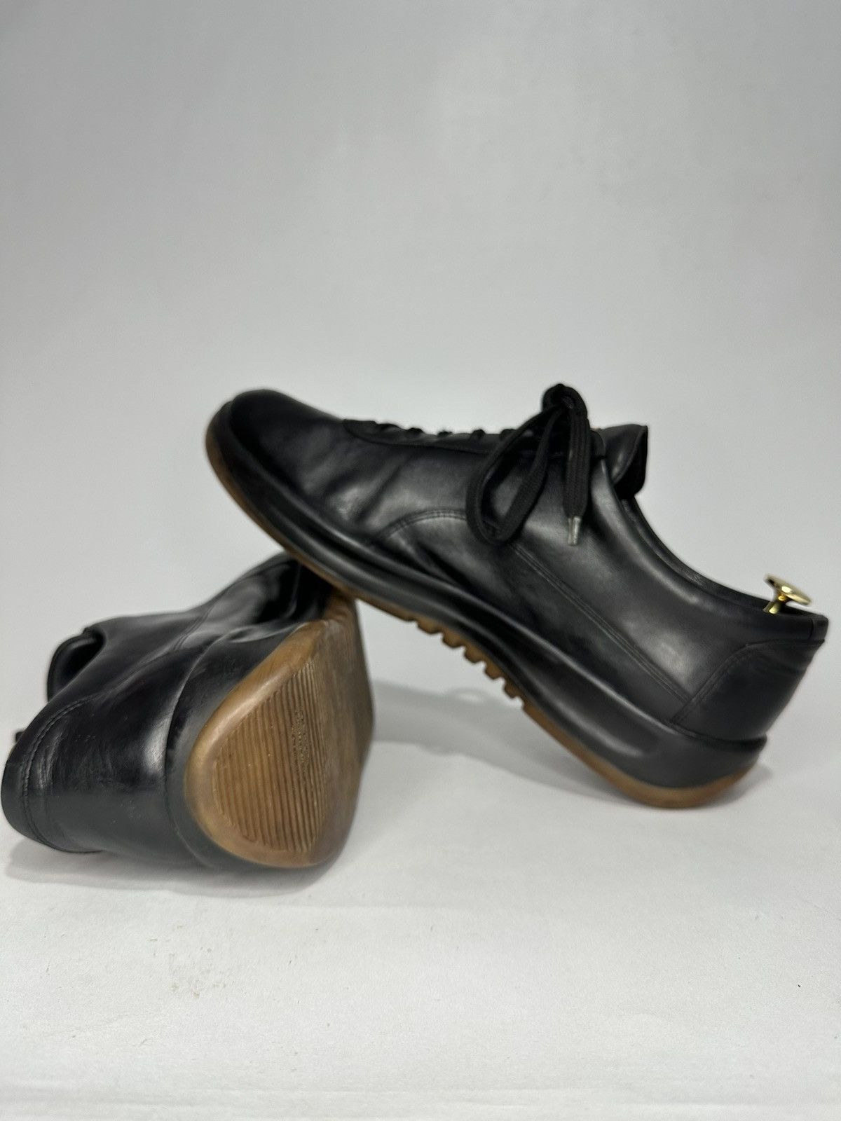 Louis Vuitton Louis Vuitton Black Leather Low Top Sneakers. Size US 12 / EU 45 - 3 Thumbnail