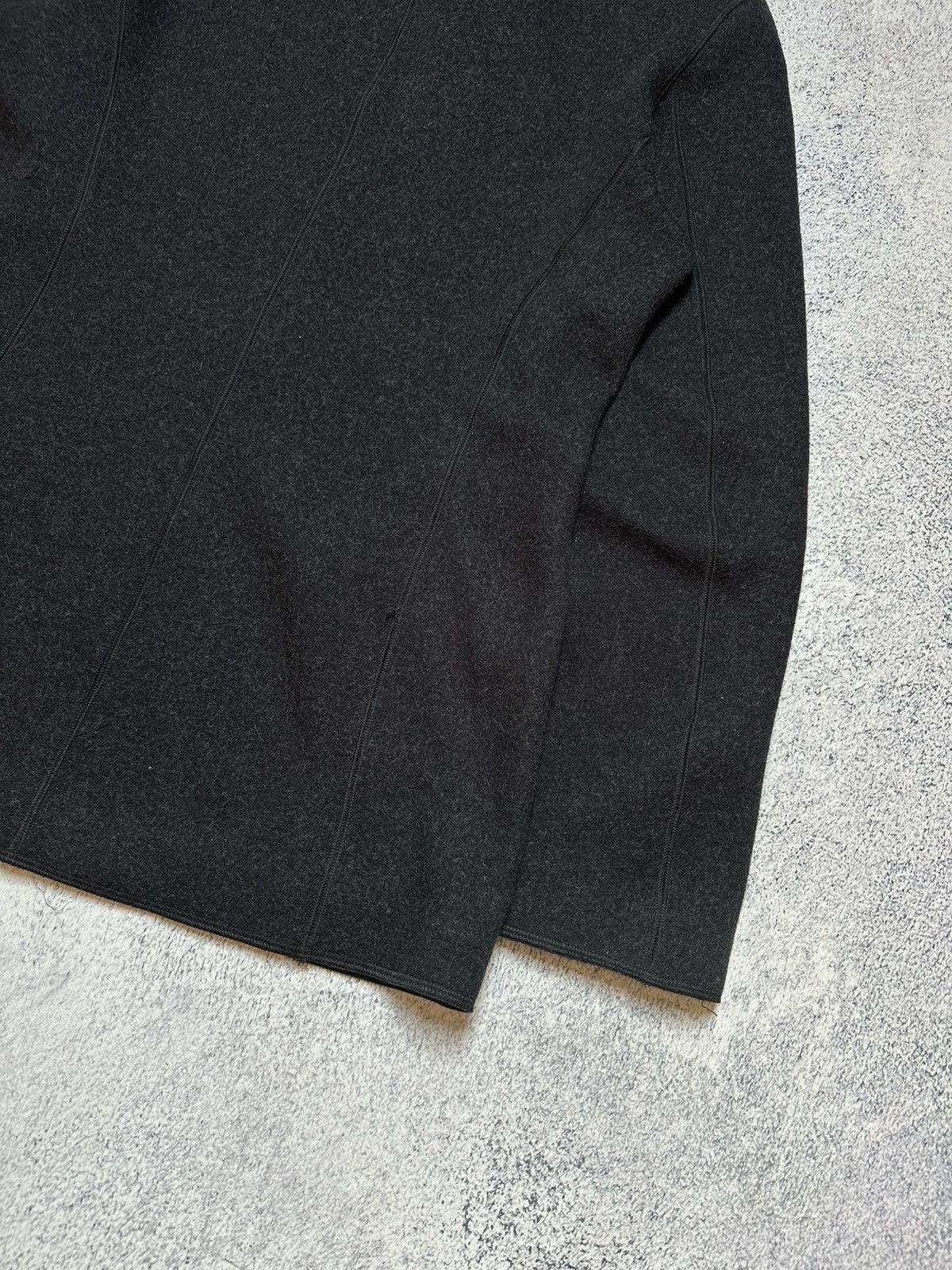 Comme des Garcons Giorgio Armani Unstructured Wool Jacket Asymmetric Military Size 42R - 16 Thumbnail