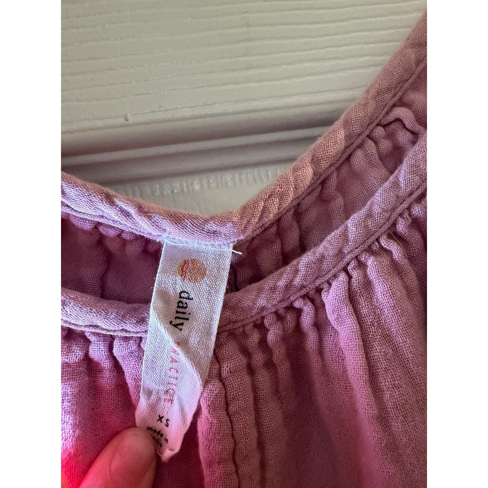 Anthropologie Daily Practice by Anthropologie Mauve Gauze Romper • XS Size 27" / US 4 / IT 40 - 3 Thumbnail