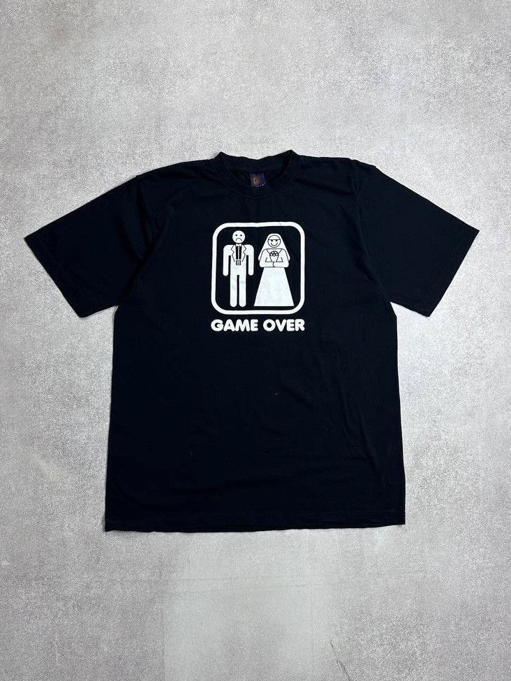 Vintage Vintage Game Over Humour Boxy T-shirt Y2K XL Size US XL / EU 56 / 4 - 1 Thumbnail