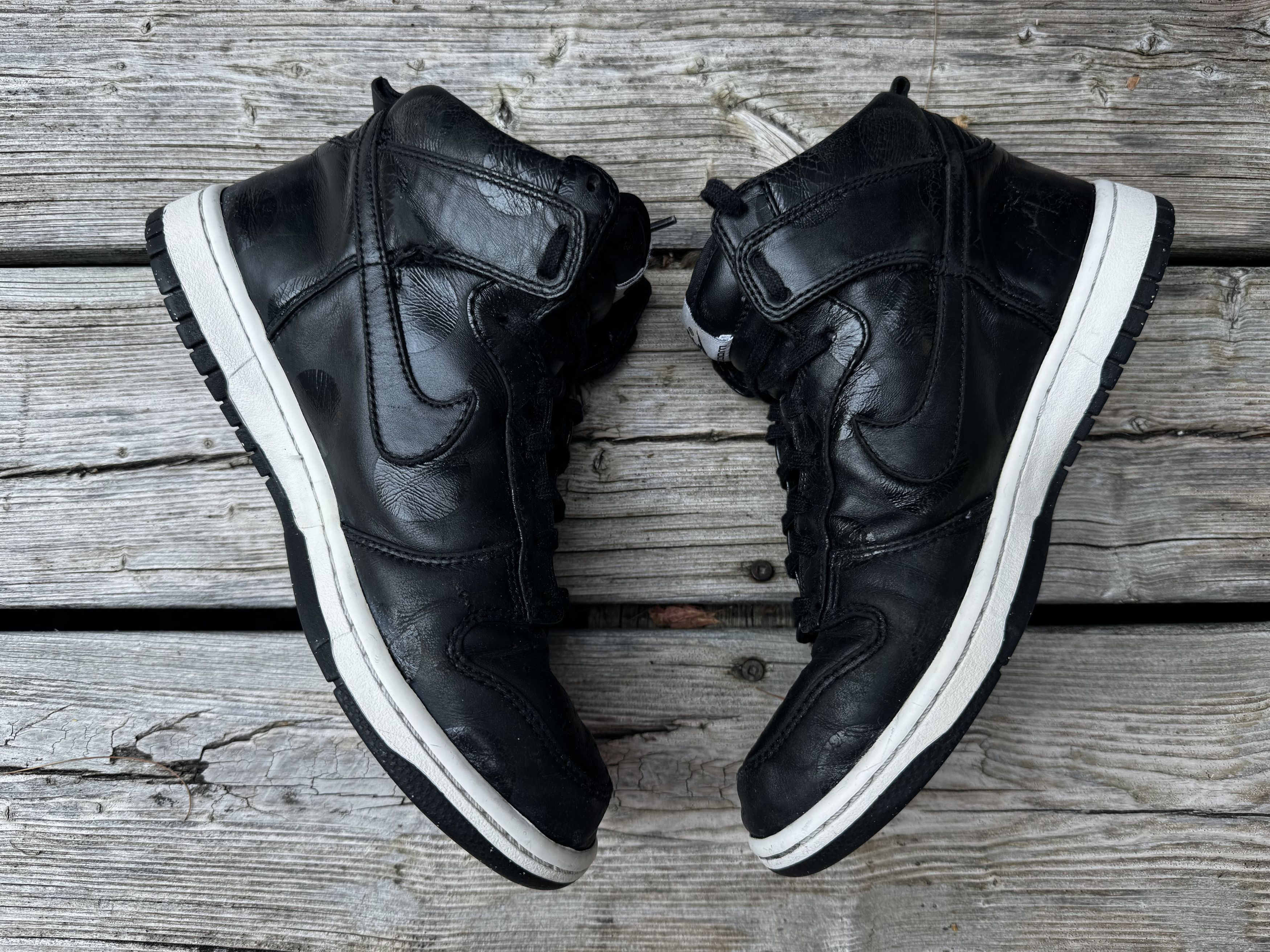 Nike 2010 WMNS Premium Dunk High 'Black Dot' [317814-005] Size US 7 / IT 37 - 3 Thumbnail