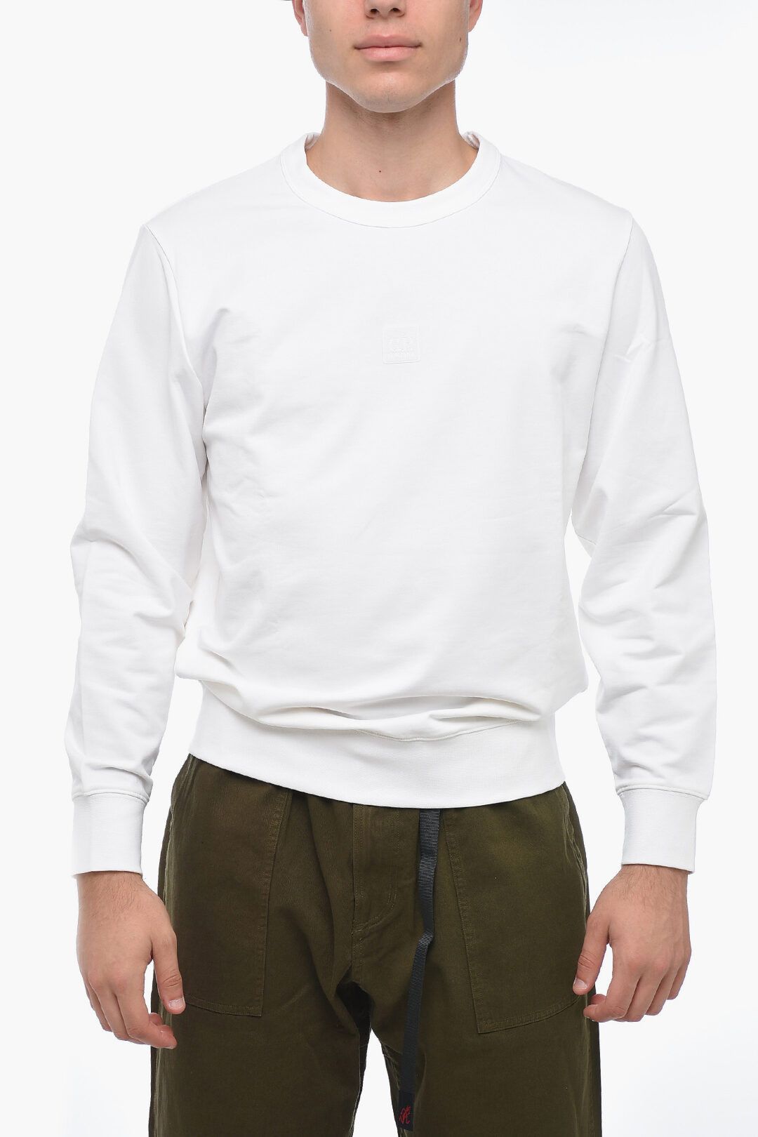 C.P. Company og1mm1024 Crewneck Sweatshirt in White Size US L / EU 52-54 / 3 - 1 Thumbnail