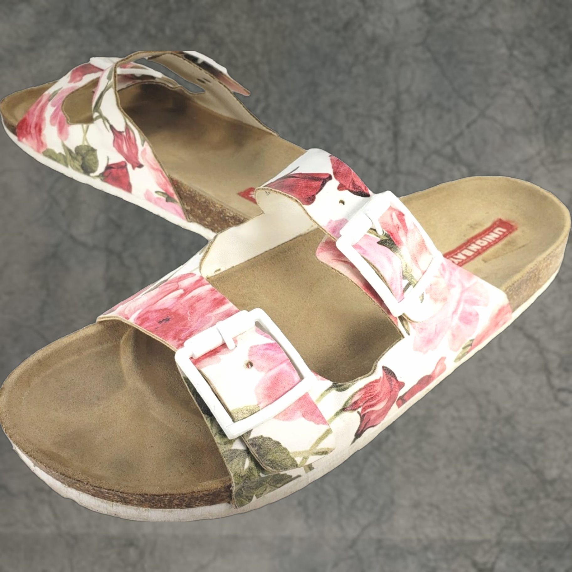 Vintage Union Bay Melissa Women's 11M Floral Open Toe Double Strap Slide Cork Sandals Size US 11 / IT 41 - 1 Thumbnail