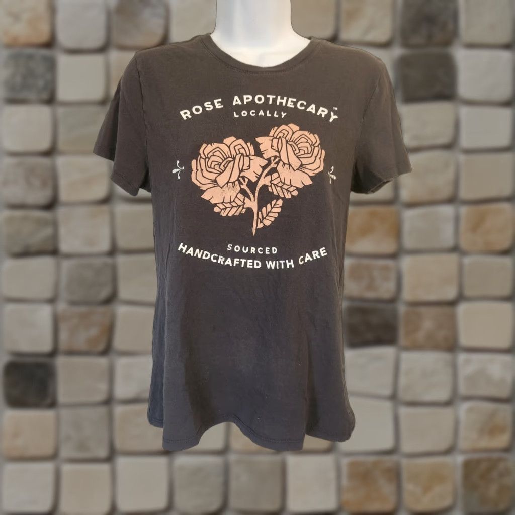 Vintage Schitt's Creek T-Shirt Women XS Gray Crew Neck Short Sleeve 100% Cotton Rose Apothecary Logo All Seasons Breathable Tagless Size XS / US 0-2 / IT 36-38 - 1 Thumbnail