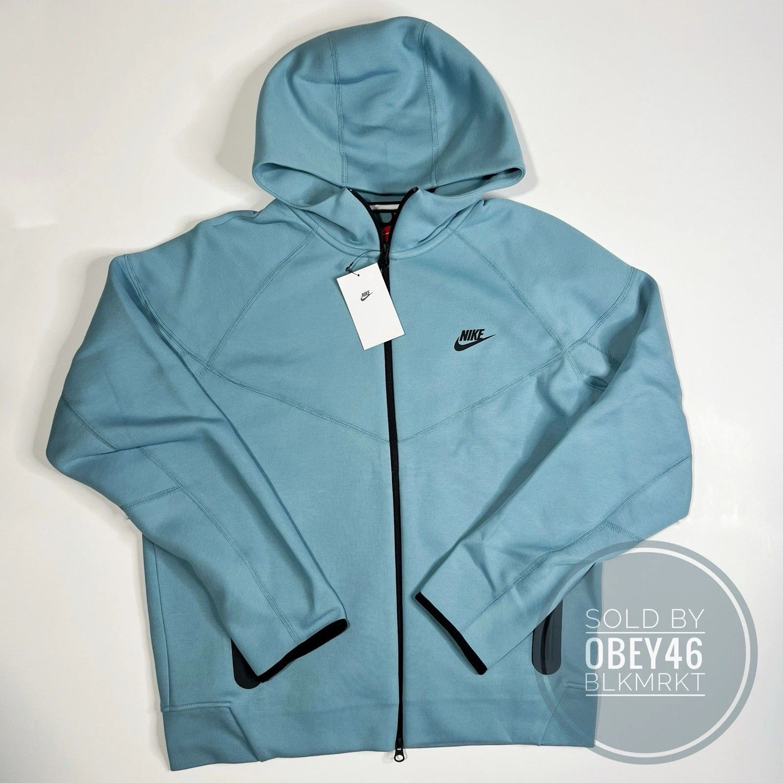 Nike Nike Tech Fleece Windrunner Full Zip Hoodie Aqua Blue Size US L / EU 52-54 / 3 - 1 Thumbnail