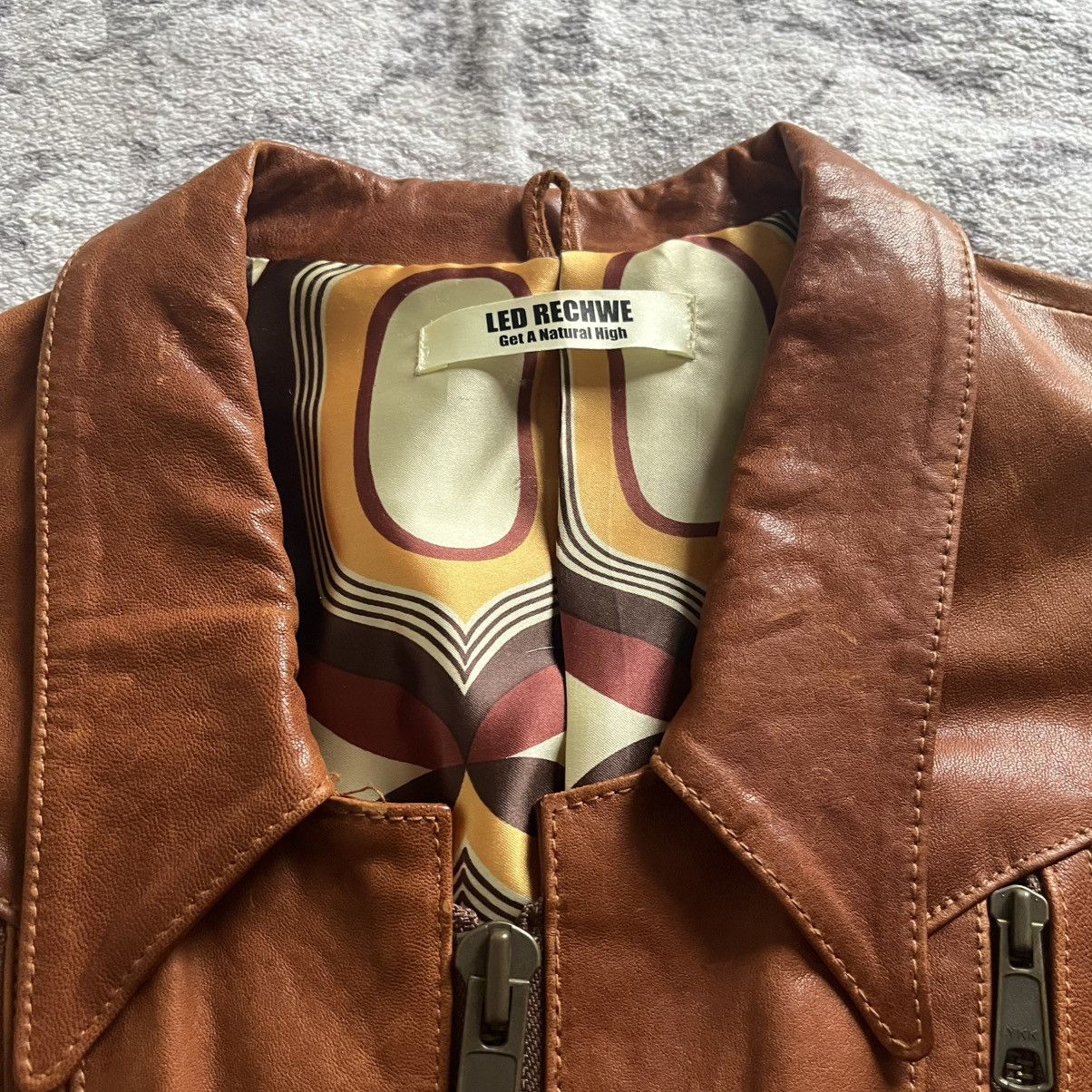 If Six Was Nine × Japanese Brand × Le Grande Bleu (L.G.B.) Led Rechwe Silk Lined Leather Jacket | Size L Size US L / EU 52-54 / 3 - 5 Thumbnail