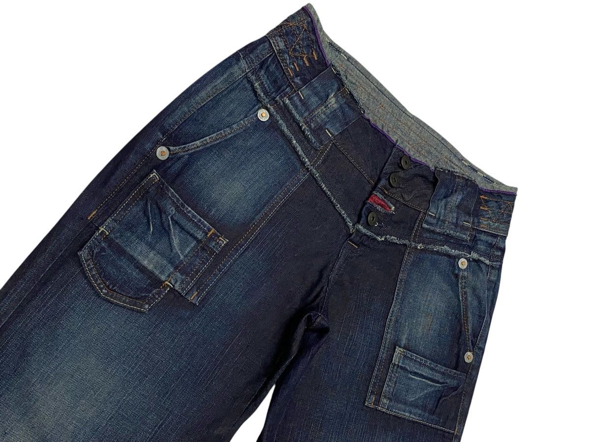 Marithe + Francois Girbaud 💃 Francois Girbaud Flare Wide Leg Palazzo Denim Jeans Size 29" - 10 Thumbnail