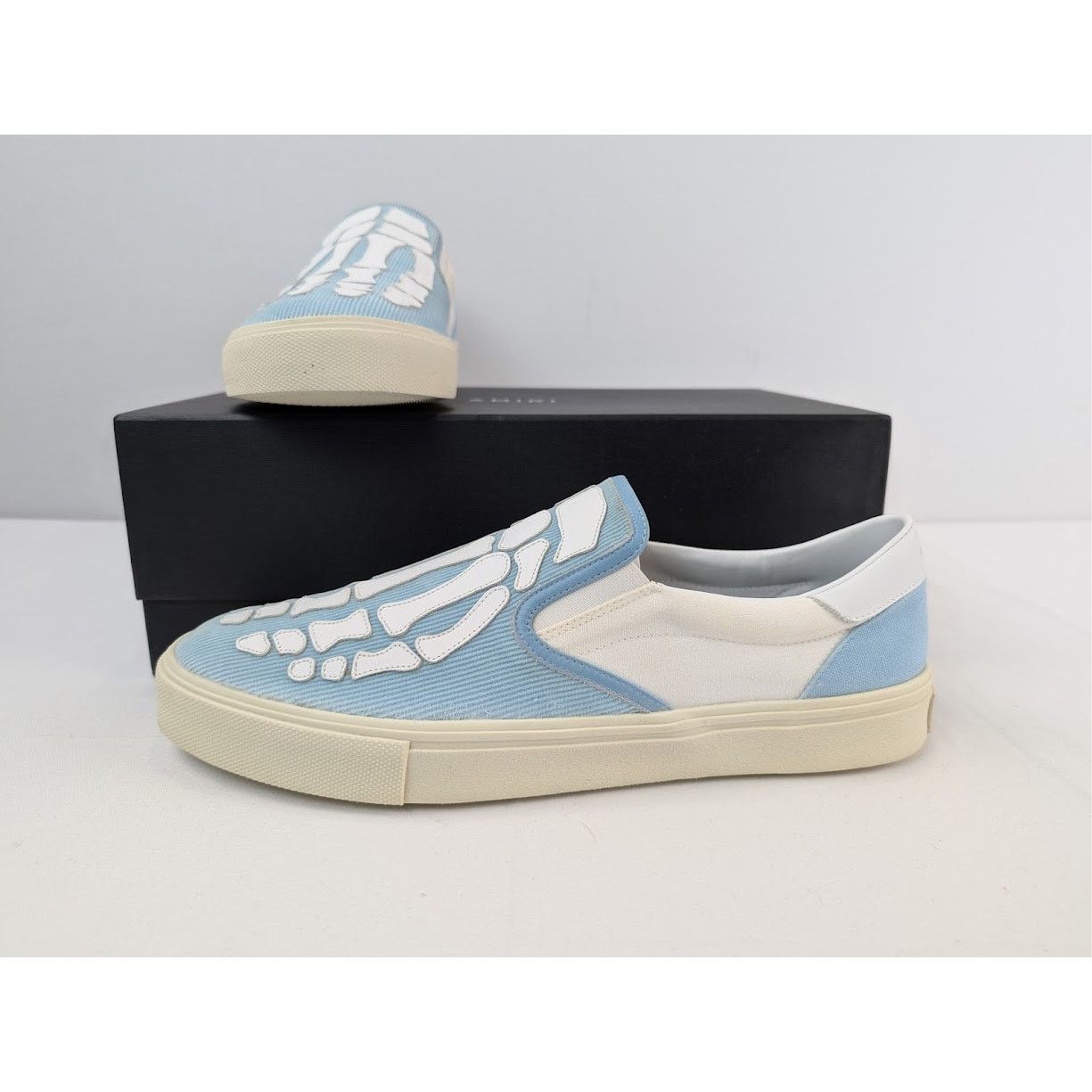 Amiri o1rshd1 Corduroy Skel Toe Slip On in Light Blue/White Size US 13 / EU 46 - 20 Thumbnail