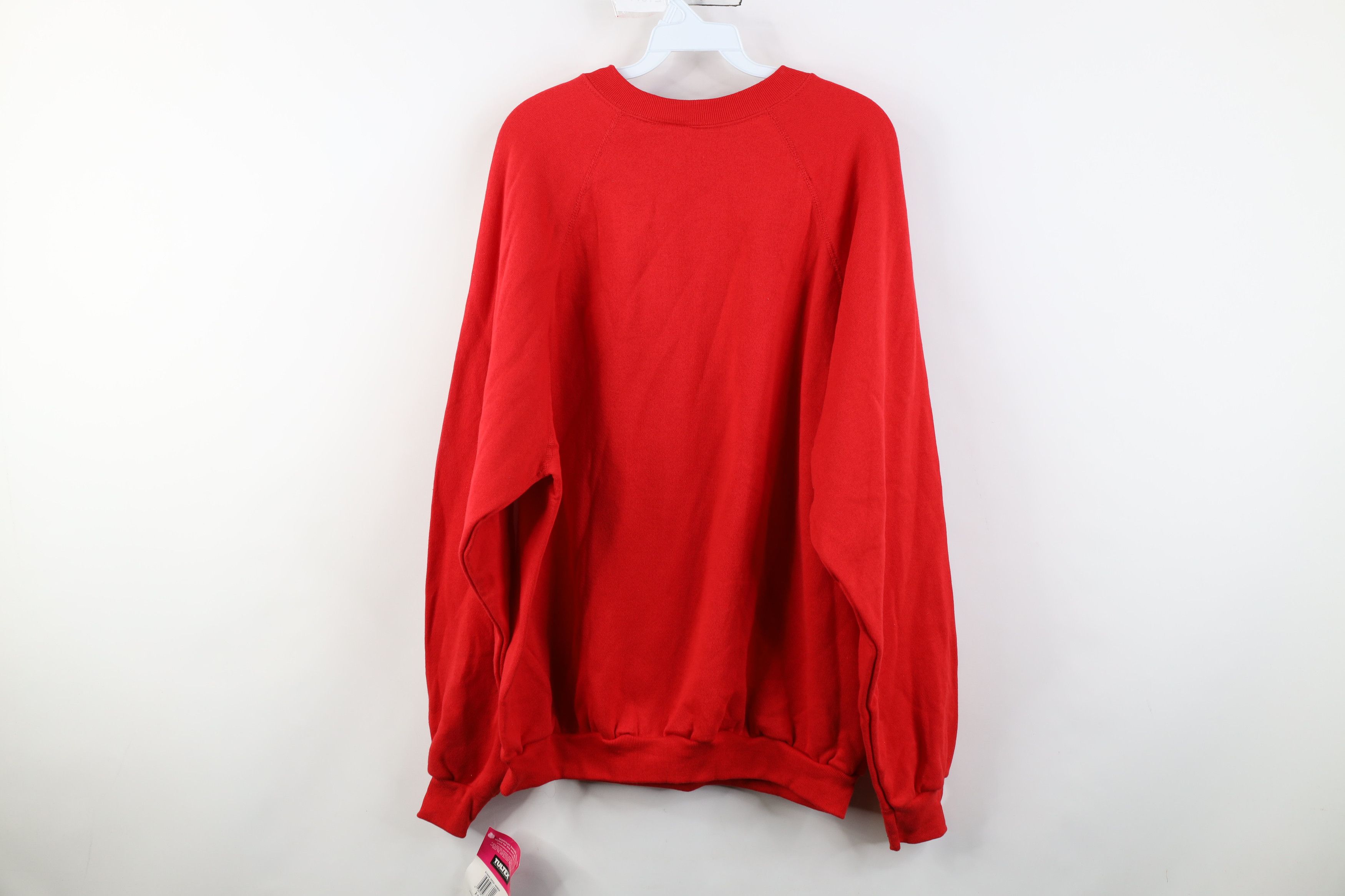 Vintage Deadstock Vintage 90s Streetwear Crewneck Sweatshirt Red USA Size XL / US 12-14 / IT 48-50 - 13 Thumbnail