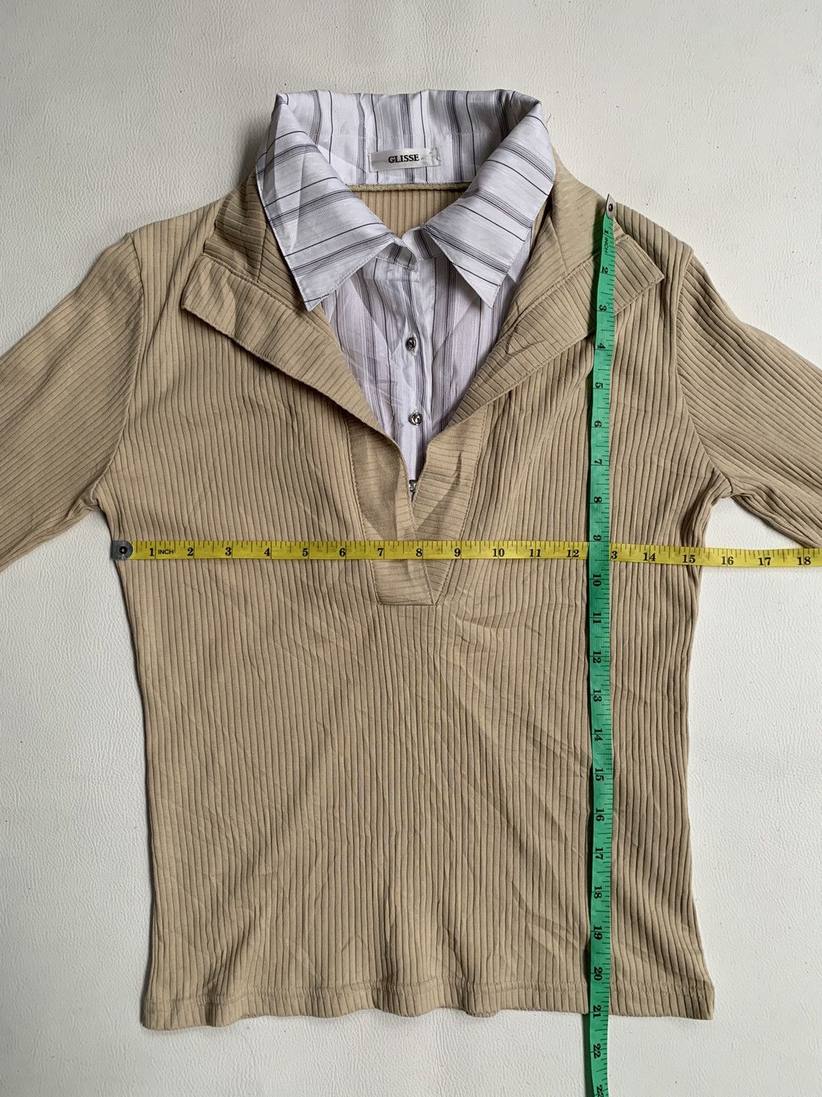 Beauty Beast × If Six Was Nine × Japanese Brand Undefined Japan Glisse Double layer shirt Size US XS / EU 42 / 0 - 6 Thumbnail